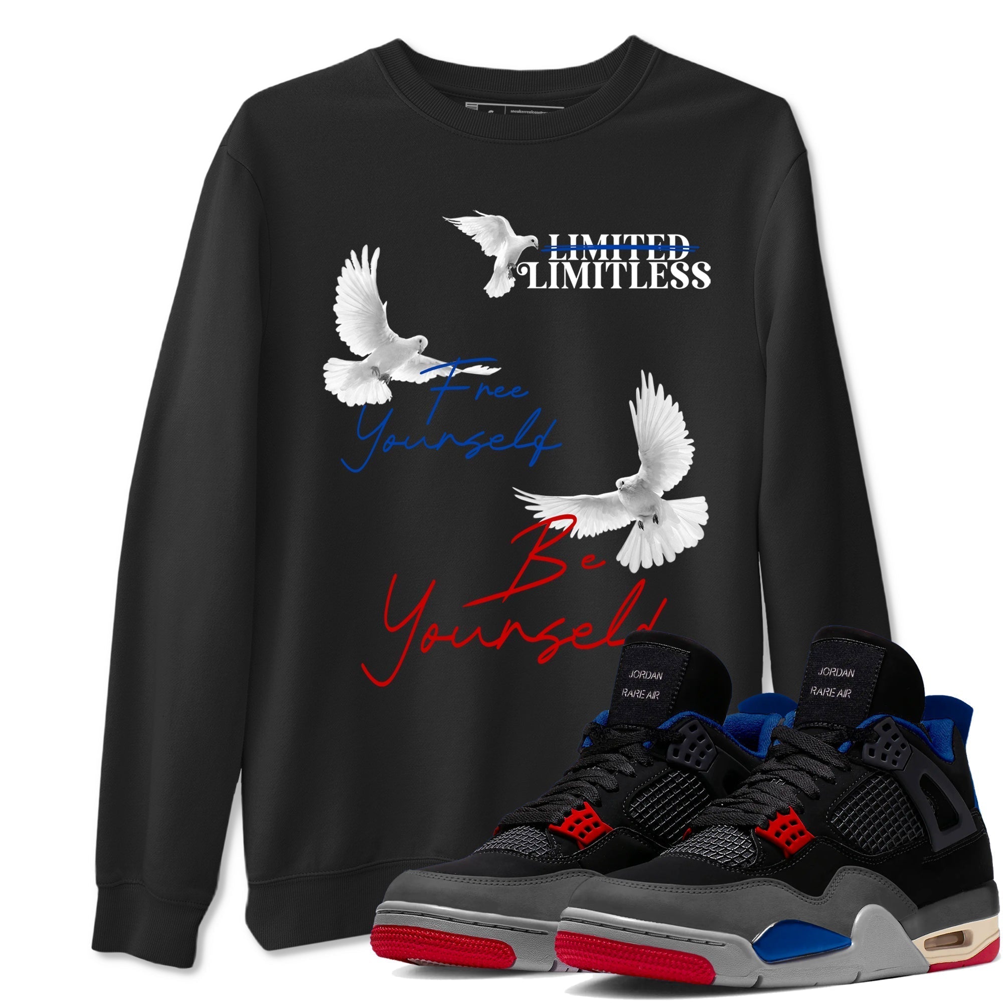 Free Yourself Be Yourself snkmatch Tees - Air Jordan 4 Rare Air