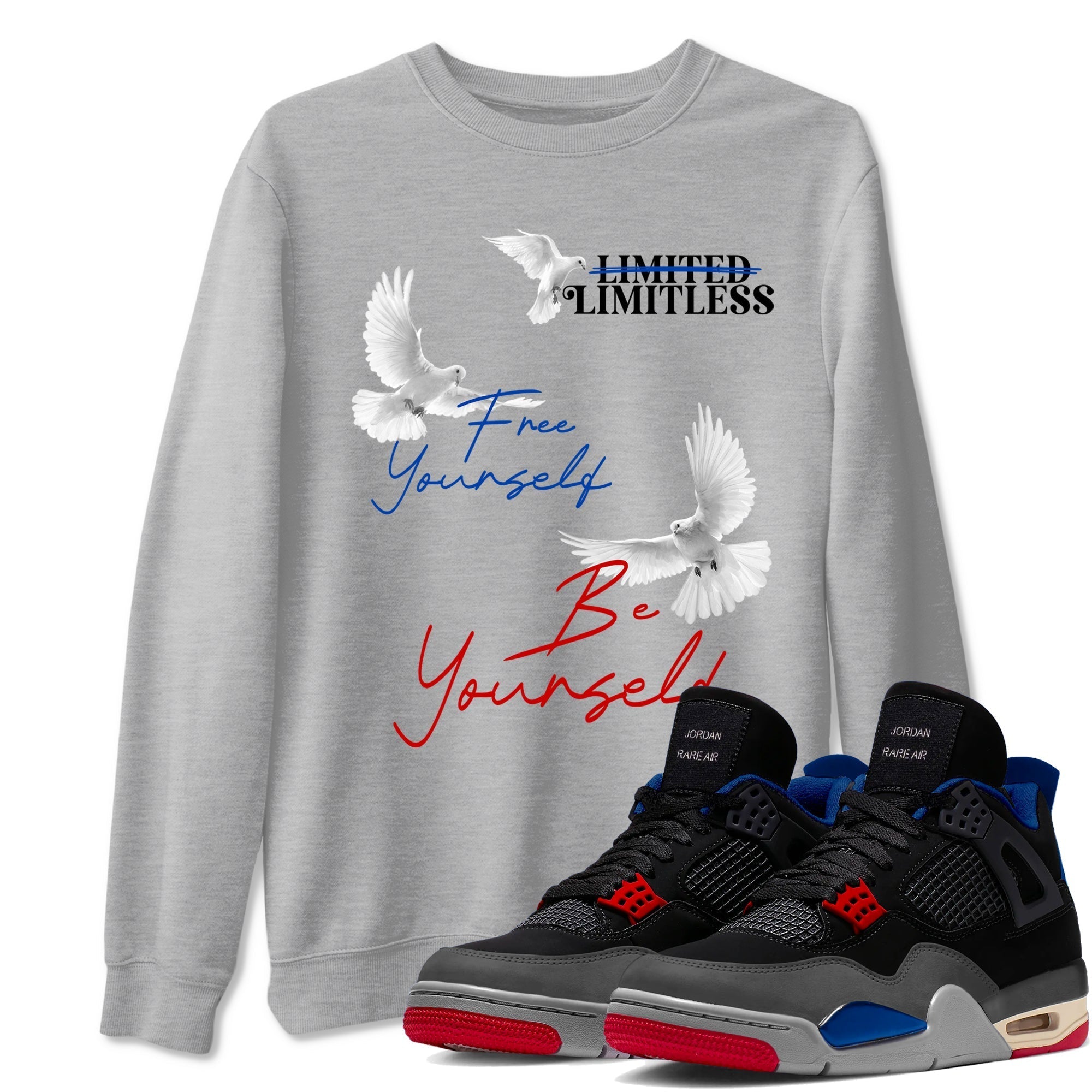 Free Yourself Be Yourself snkmatch Tees - Air Jordan 4 Rare Air