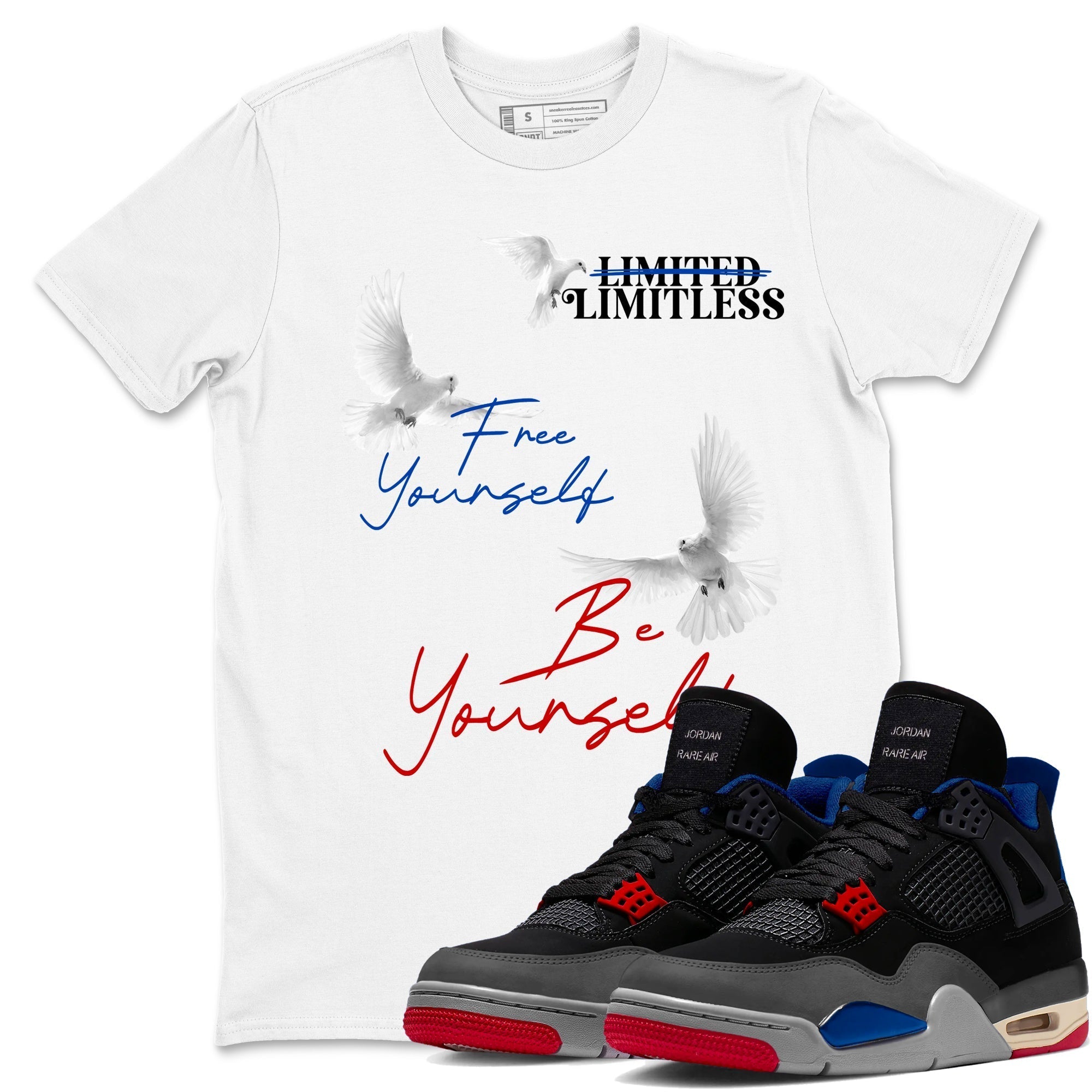 Free Yourself Be Yourself snkmatch Tees - Air Jordan 4 Rare Air