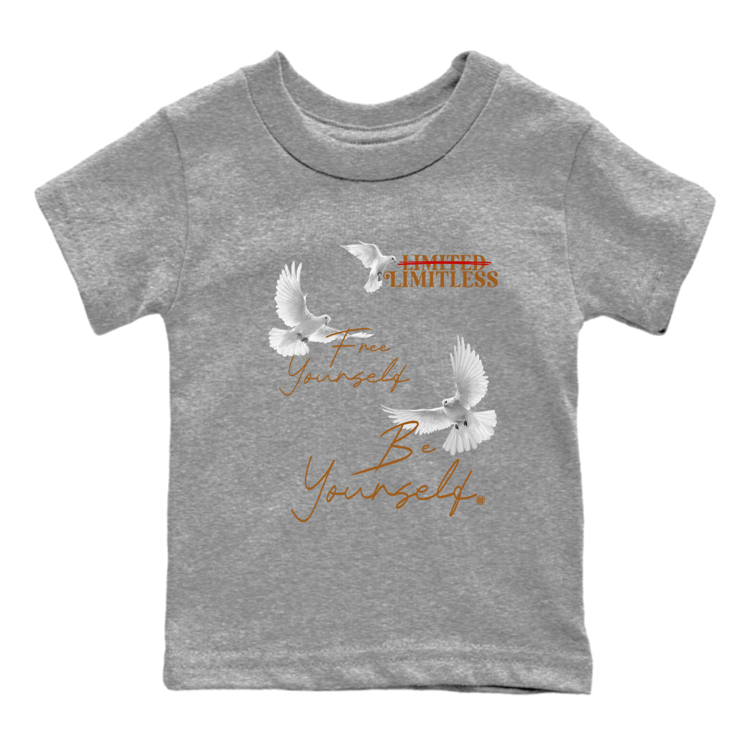 Free Yourself Be Yourself snkmatch Tees Kids - Air Jordan 5 Archaeo Brown