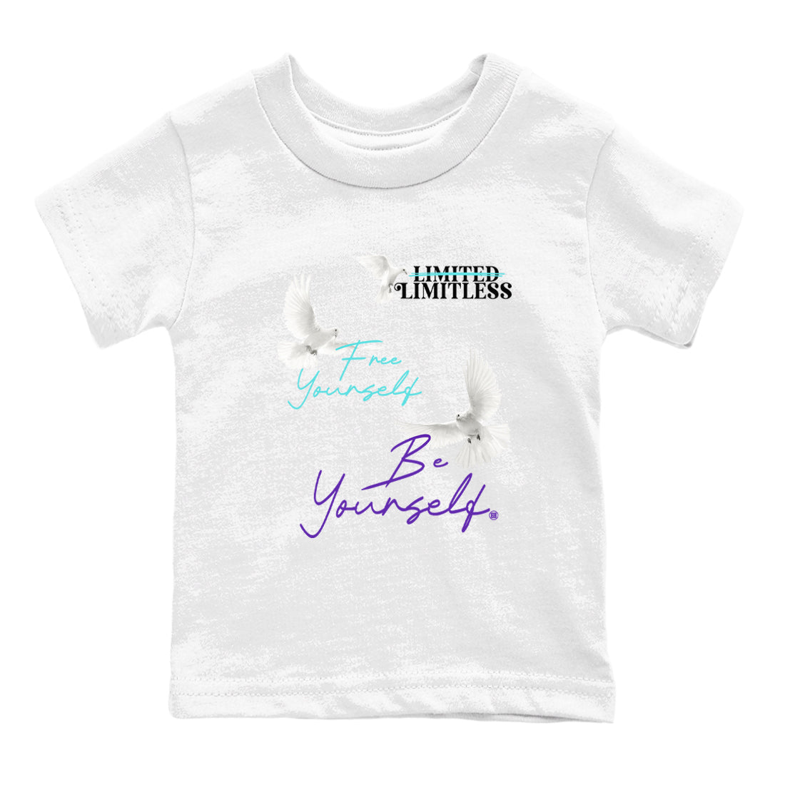 Free Yourself Be Yourself snkmatch Tees Kids - Air Jordan 5 Grape