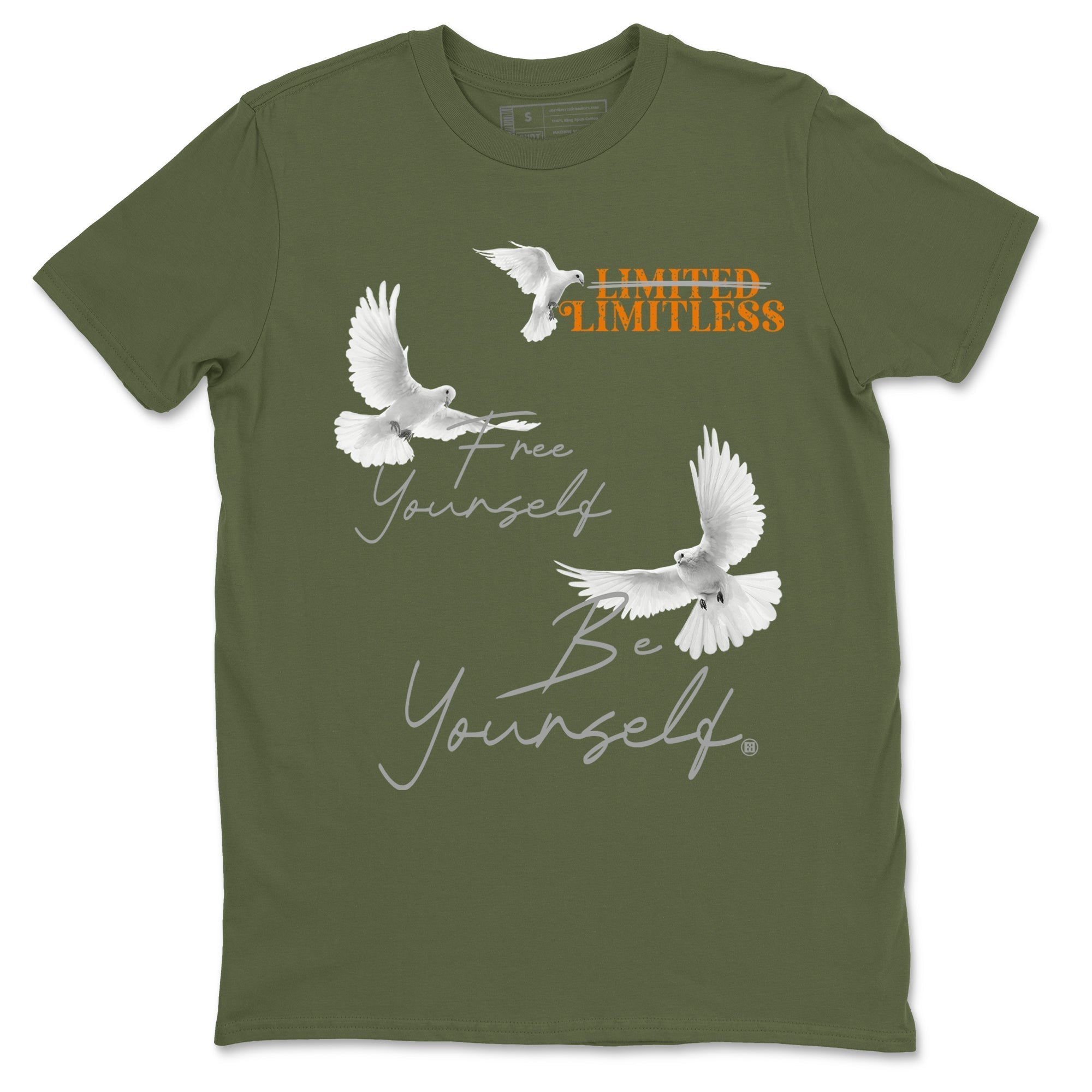 Free Yourself Be Yourself snkmatch Tees - Air Jordan 5 Olive