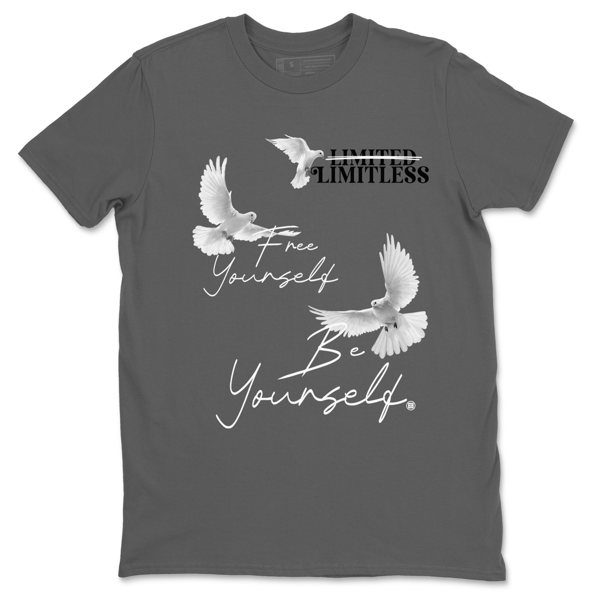 Free Yourself Be Yourself snkmatch Tees - Air Jordan 5 White Black