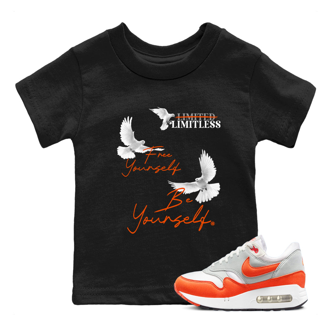 Free Yourself Be Yourself snkmatch Tees Kids - Air Max 1 Cosmic Clay
