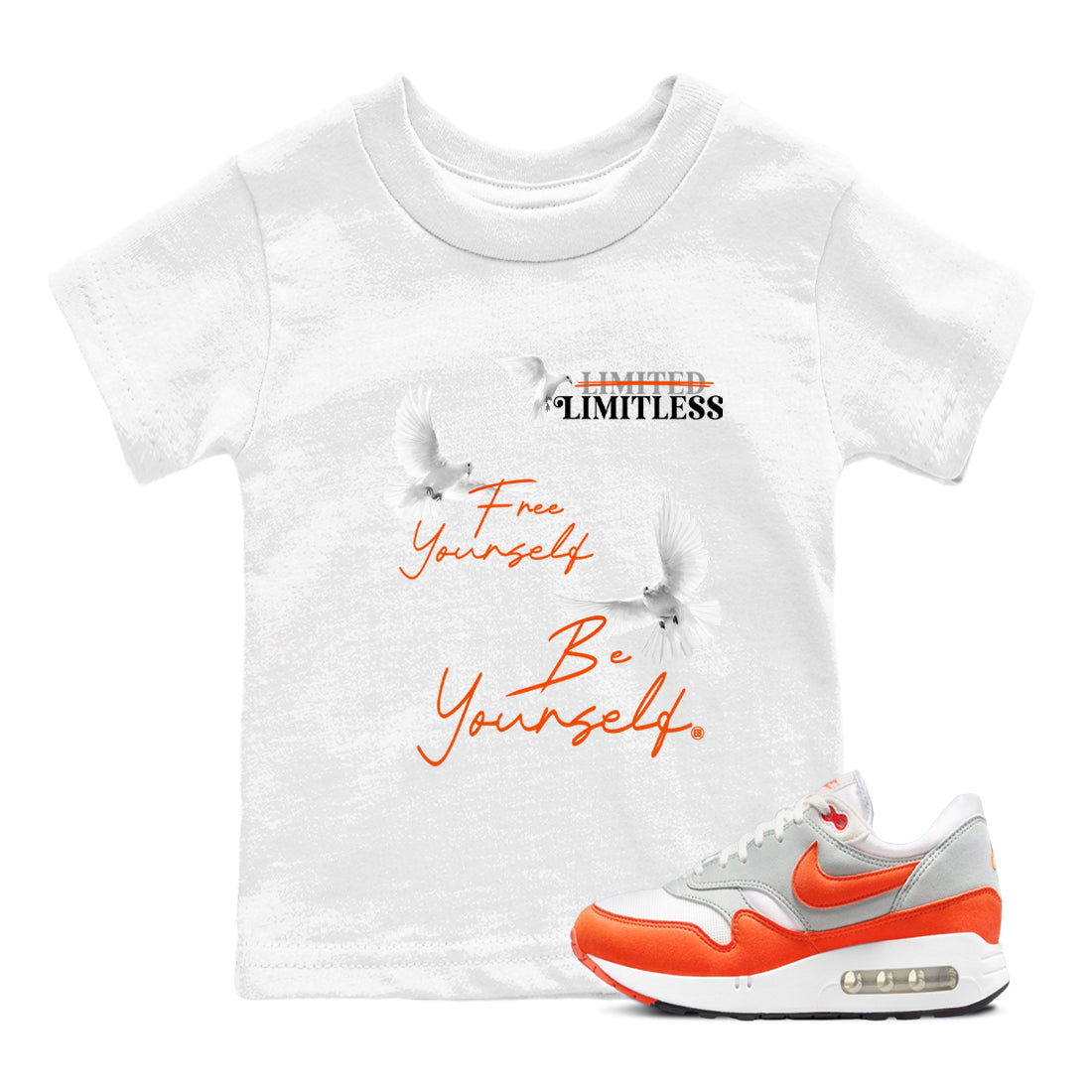 Free Yourself Be Yourself snkmatch Tees Kids - Air Max 1 Cosmic Clay