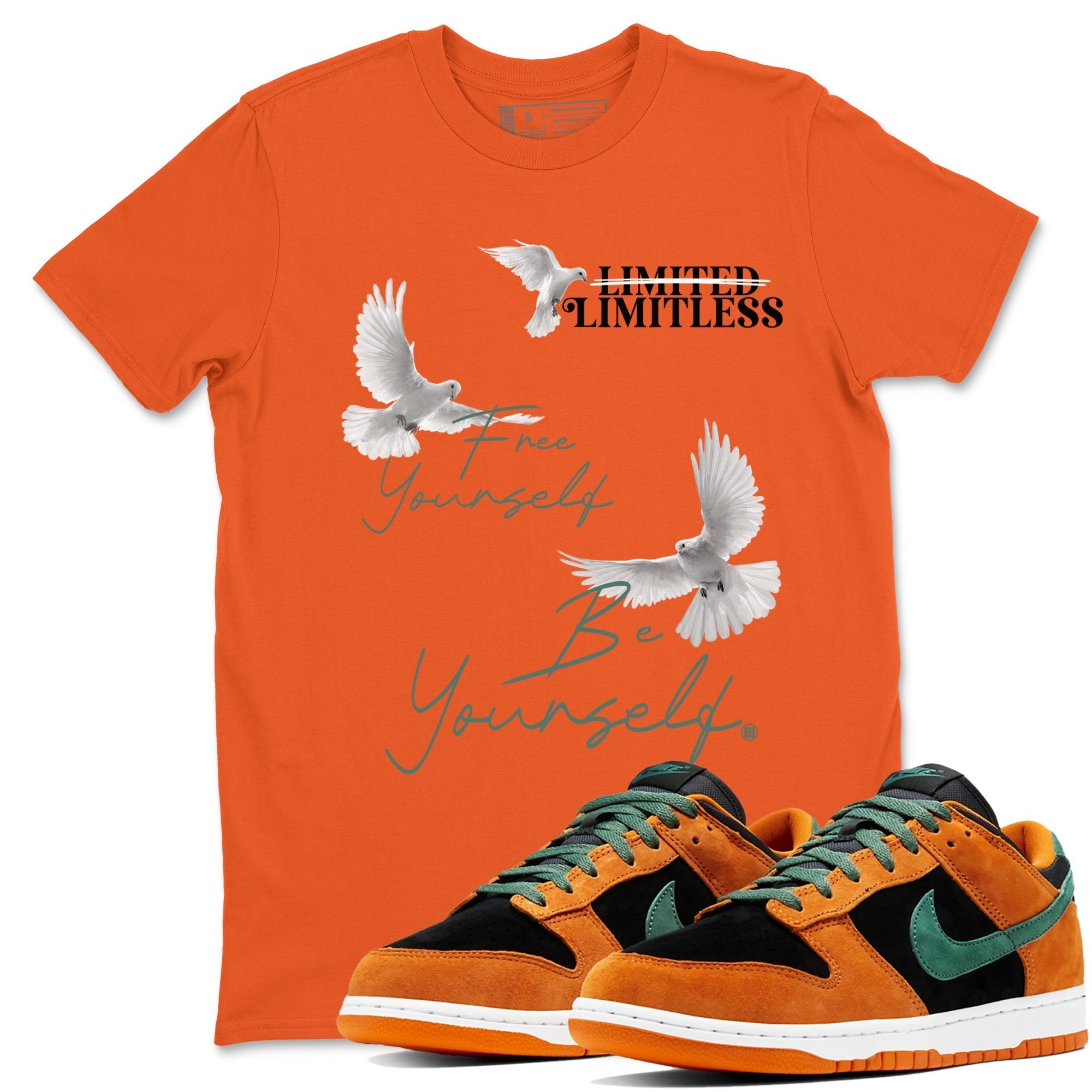 Free Yourself Be Yourself snkmatch Tees - Dunk Ceramic