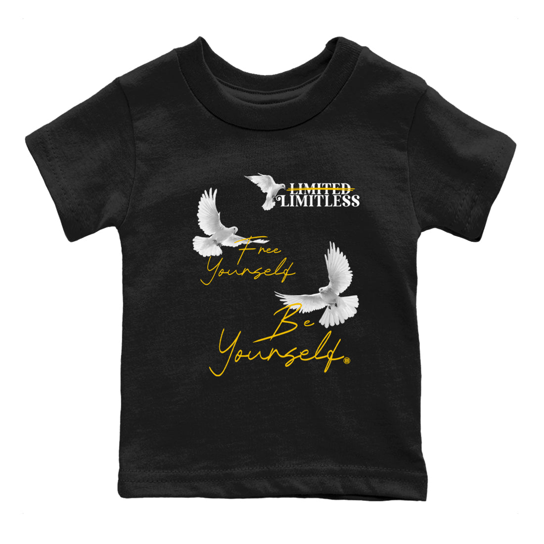 Free Yourself Be Yourself snkmatch Tees Kids - Dunk High Pollen