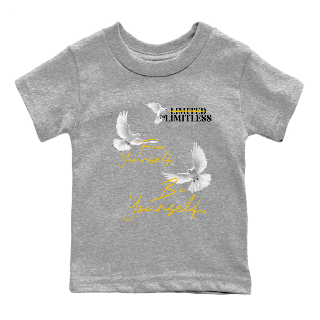 Free Yourself Be Yourself snkmatch Tees Kids - Dunk High Pollen