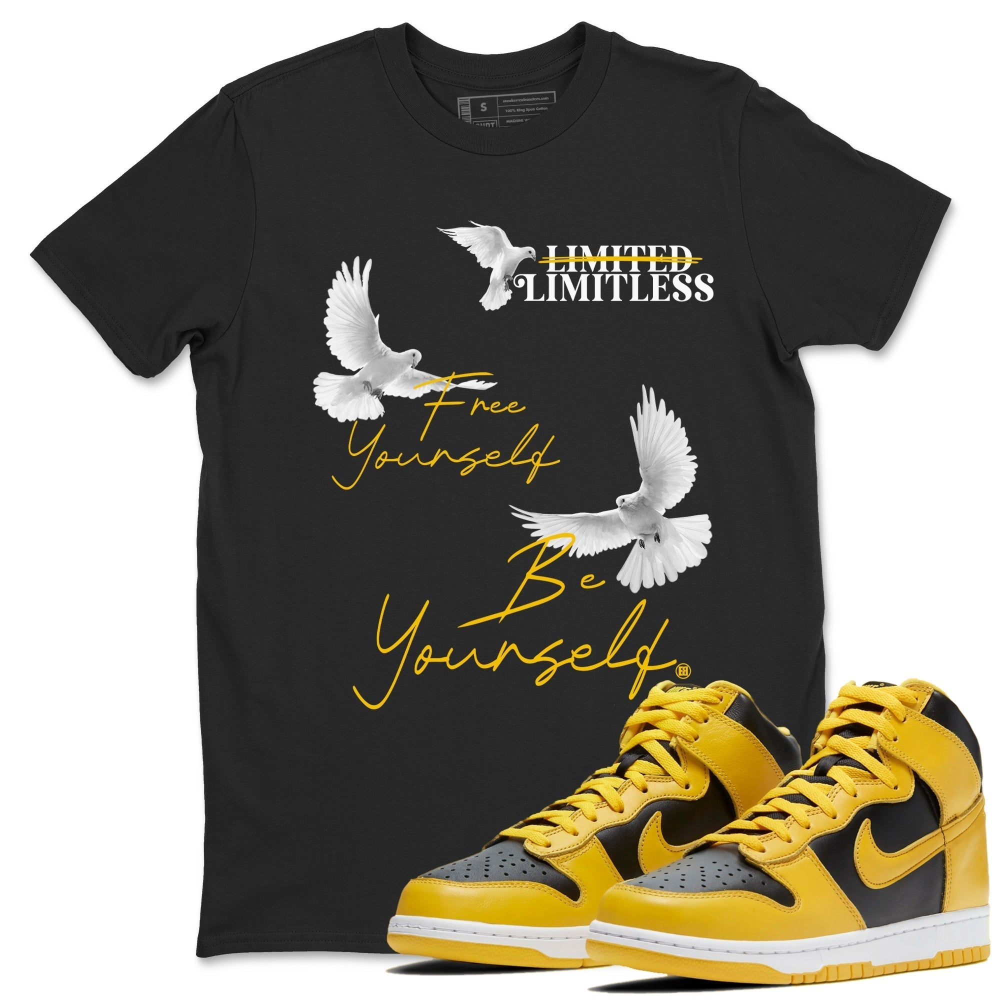 Free Yourself Be Yourself snkmatch Tees - Dunk High Pollen