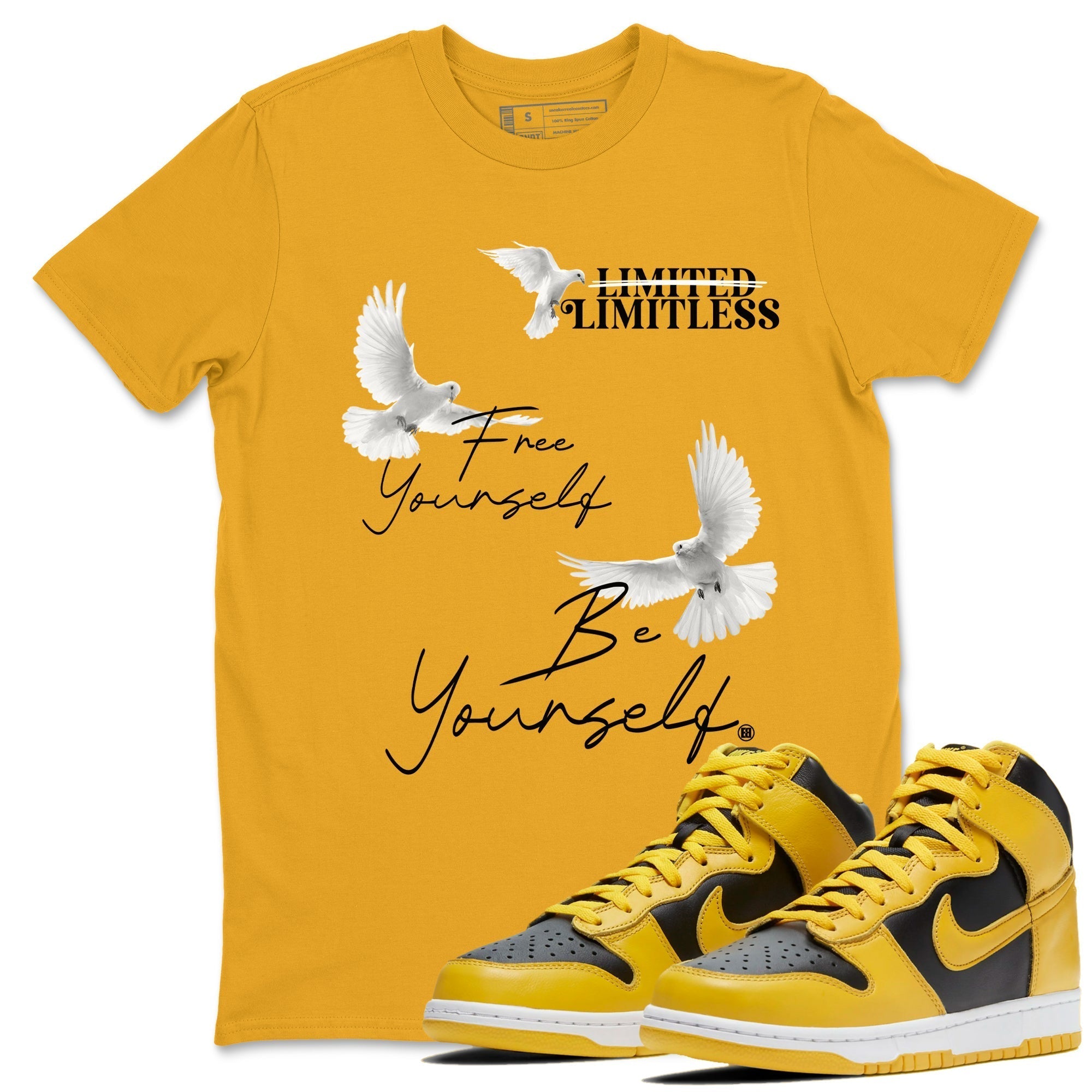 Free Yourself Be Yourself snkmatch Tees - Dunk High Pollen