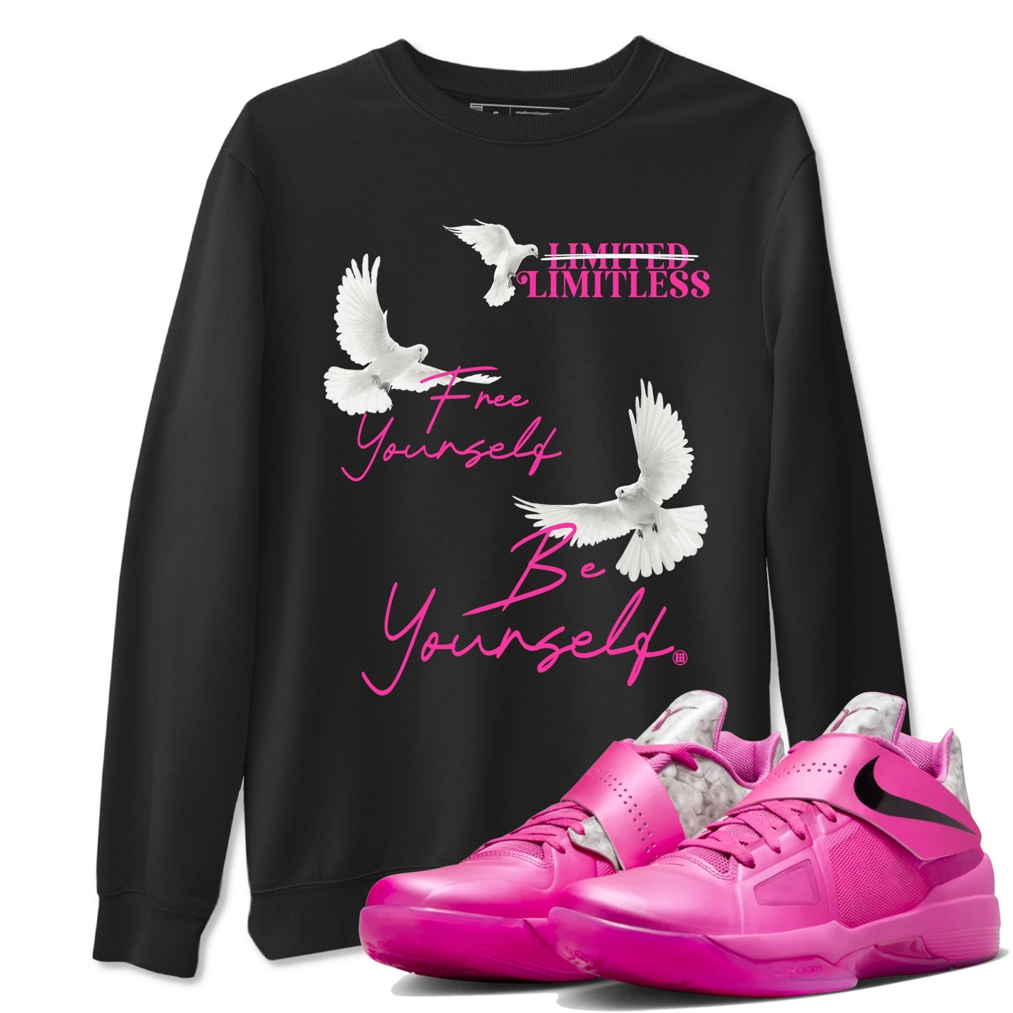 Free Yourself Be yourself snkmatch Tees - Nike KD 4 Aunt Pearl