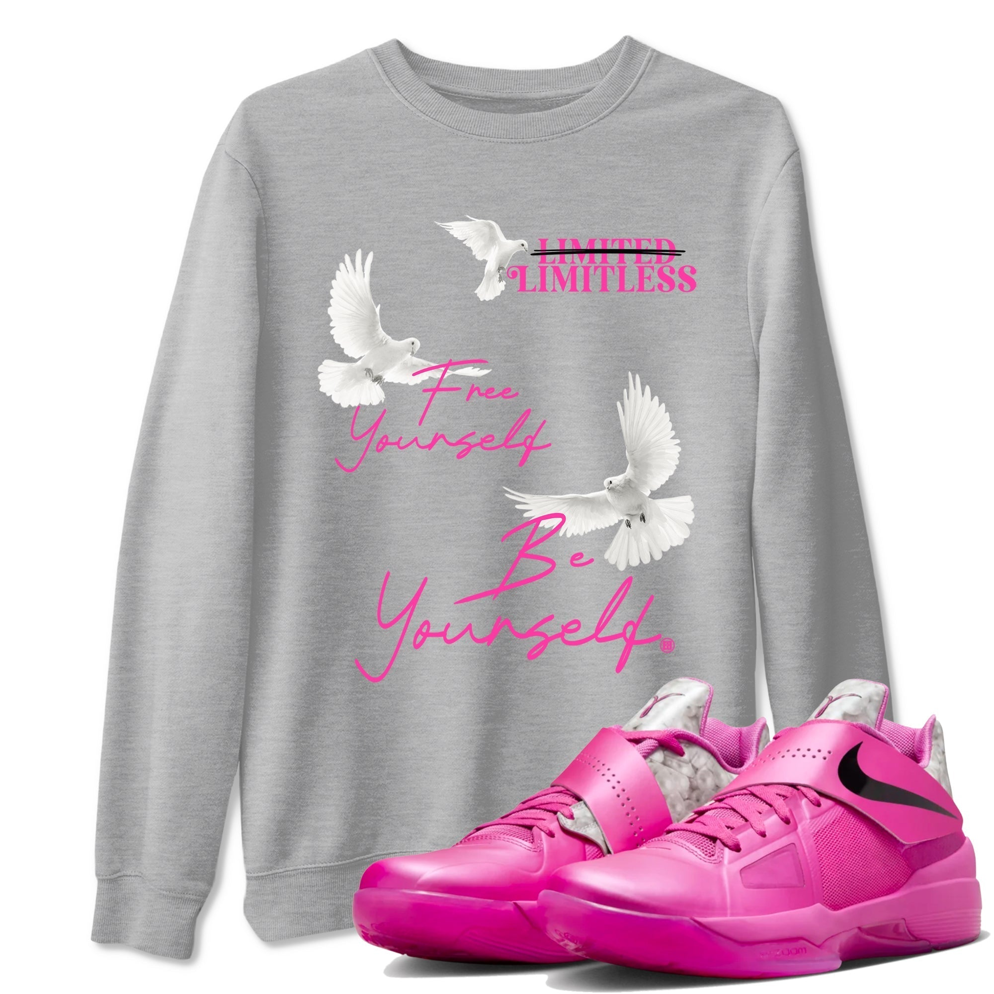 Free Yourself Be yourself snkmatch Tees - Nike KD 4 Aunt Pearl