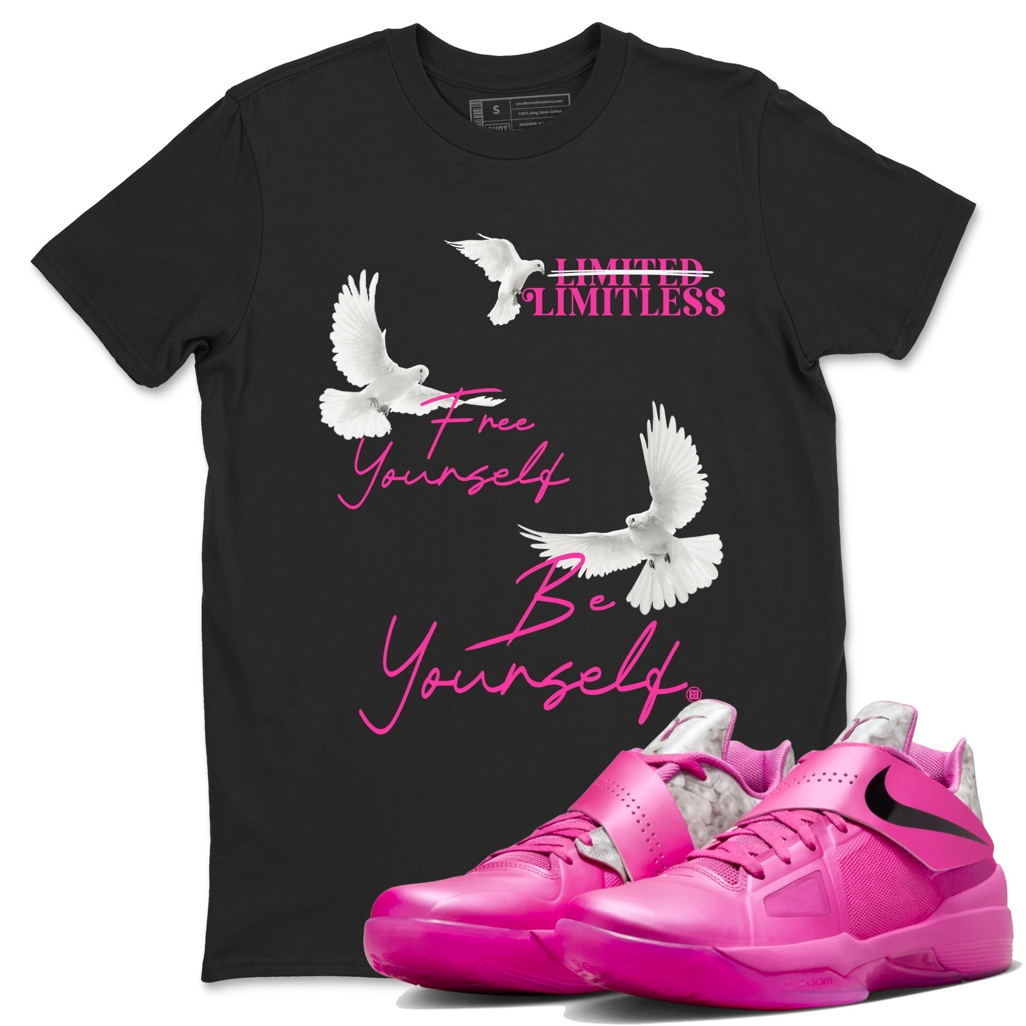 Free Yourself Be yourself snkmatch Tees - Nike KD 4 Aunt Pearl