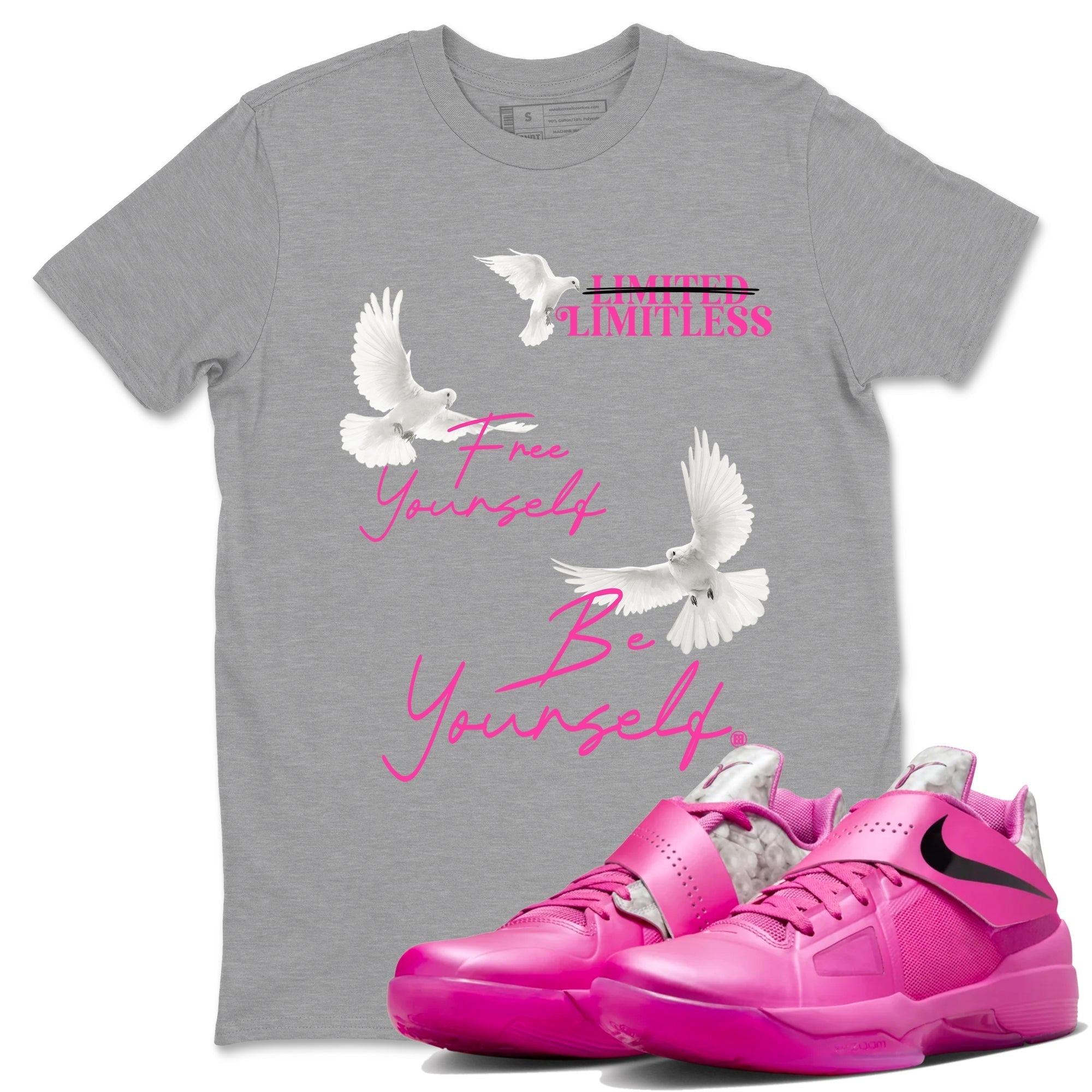 Free Yourself Be yourself snkmatch Tees - Nike KD 4 Aunt Pearl