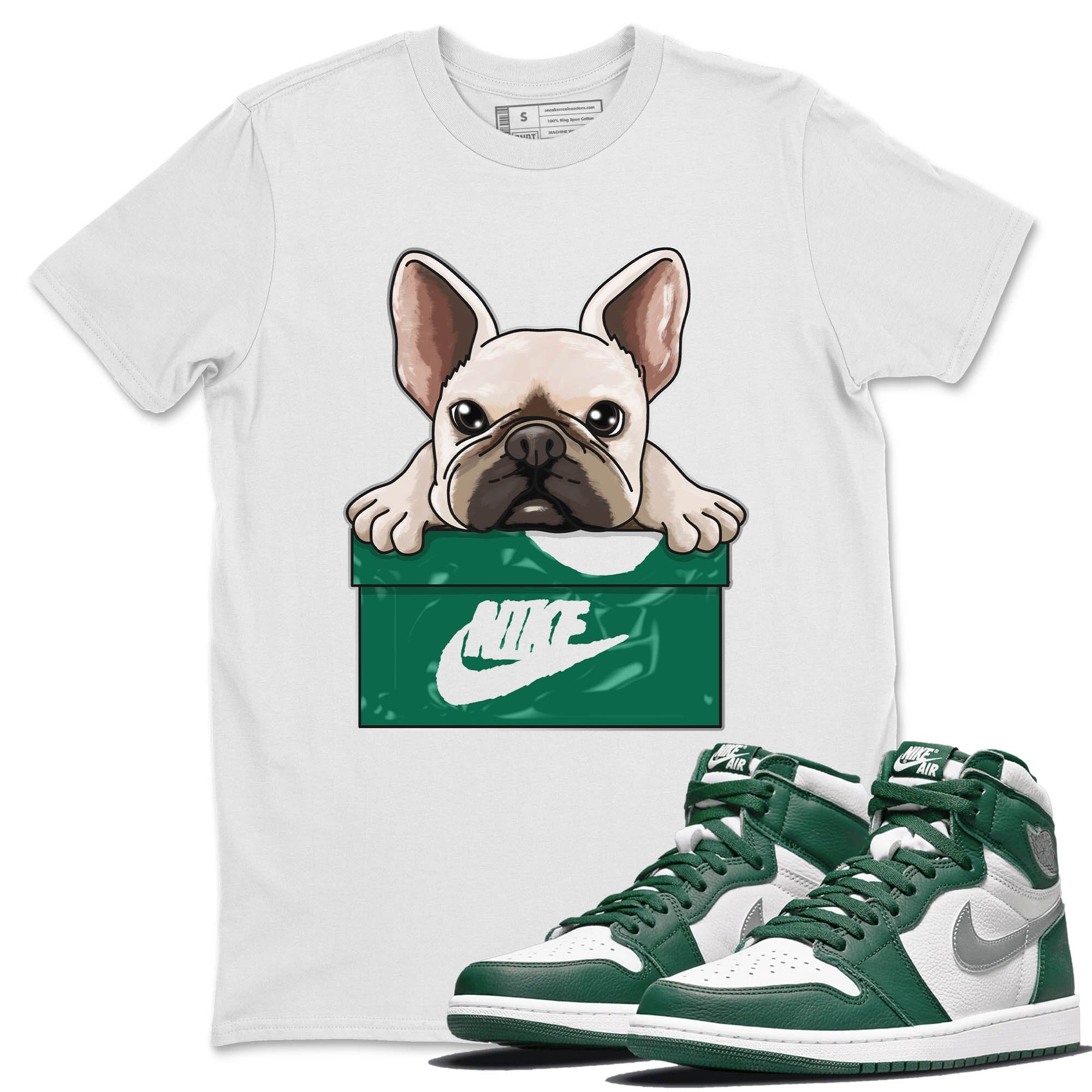 French Bulldog Unisex Tops - Air Jordan 1 Gorge Green