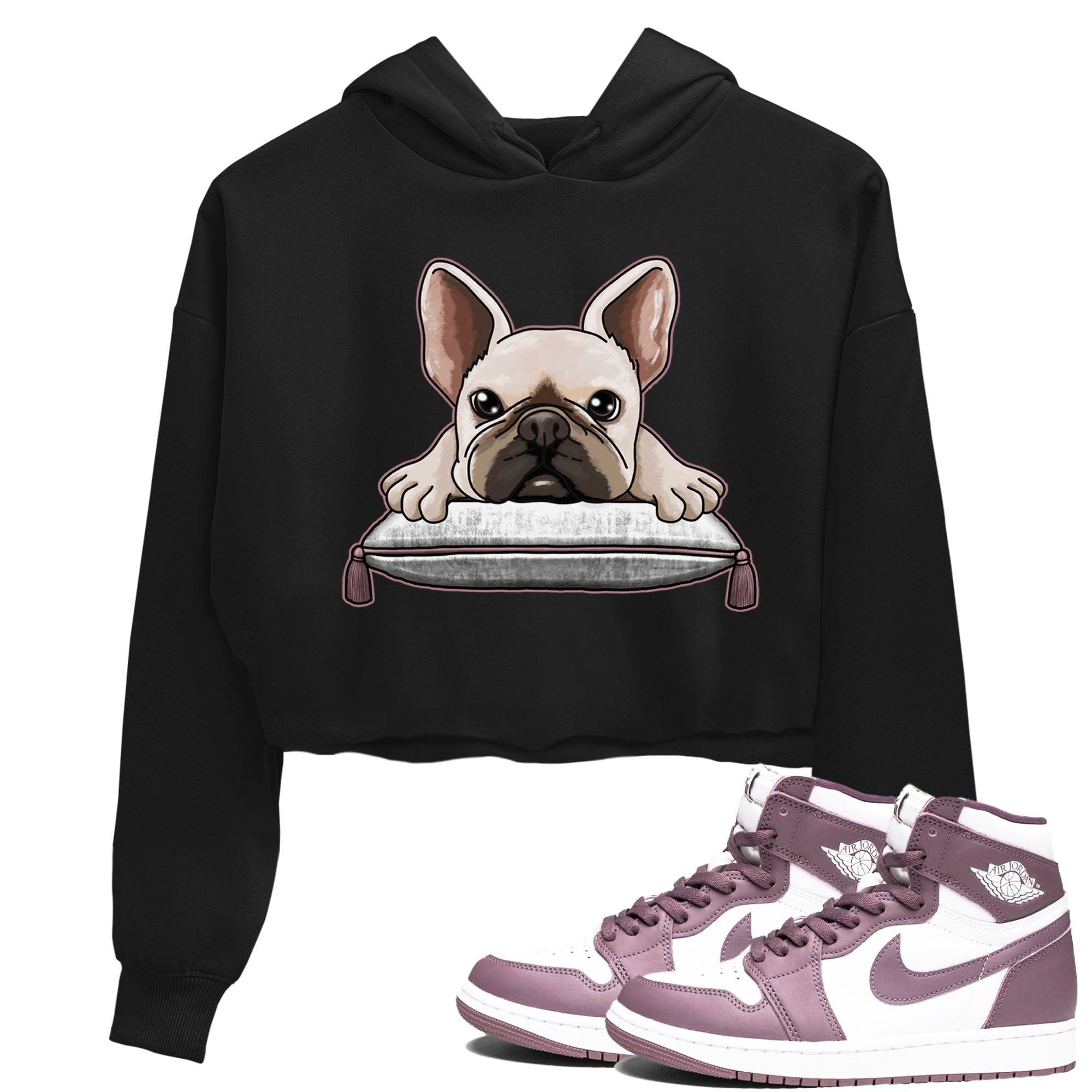 French Bulldog snkmatch Women's Top - Air Jordan 1 Mauve