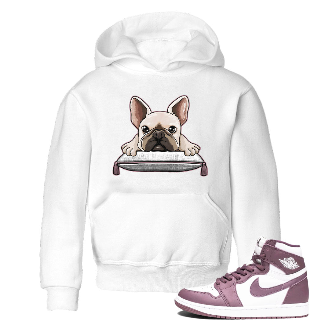 French Bulldog snkmatch Tee Kids - Air Jordan 1 Mauve