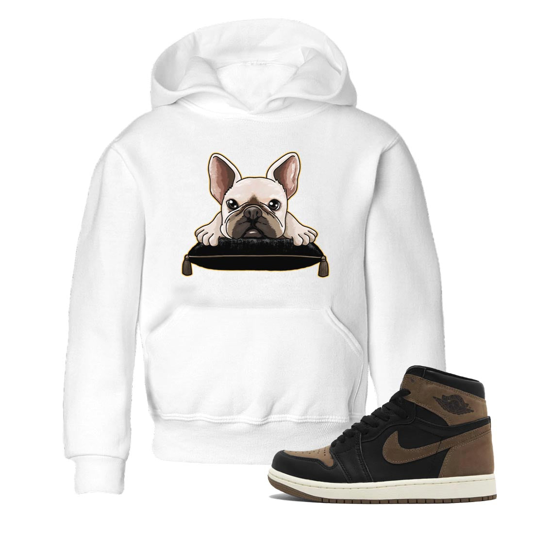 French Bulldog snkmatch Tee Kids - Air Jordan 1 Palomino