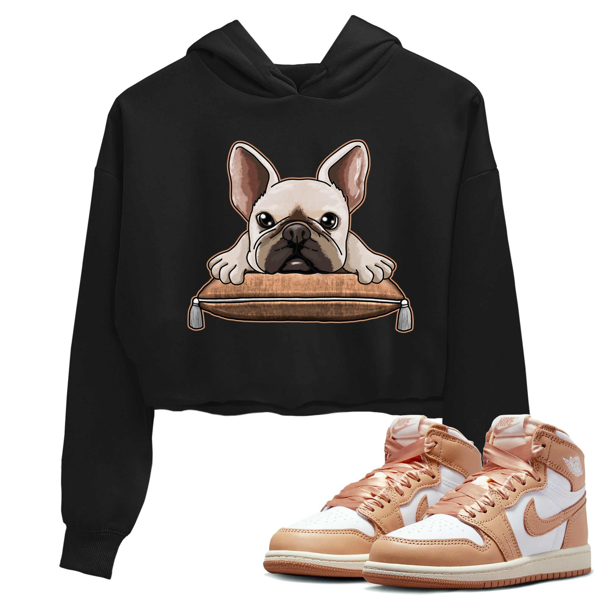 French Bulldog snkmatch Women's Top - Air Jordan 1 Praline