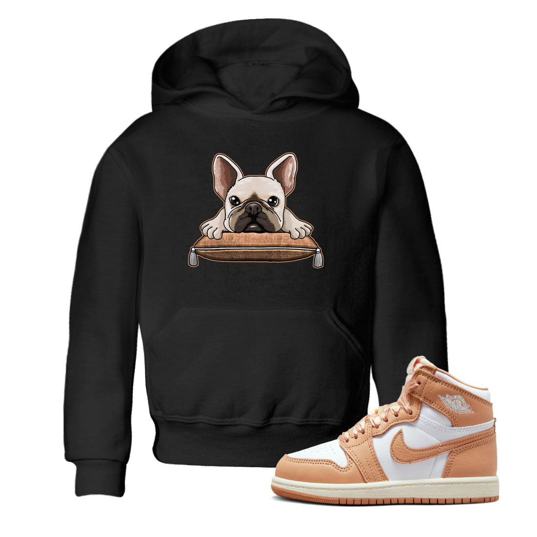 French Bulldog snkmatch Tee Kids - Air Jordan 1 Praline
