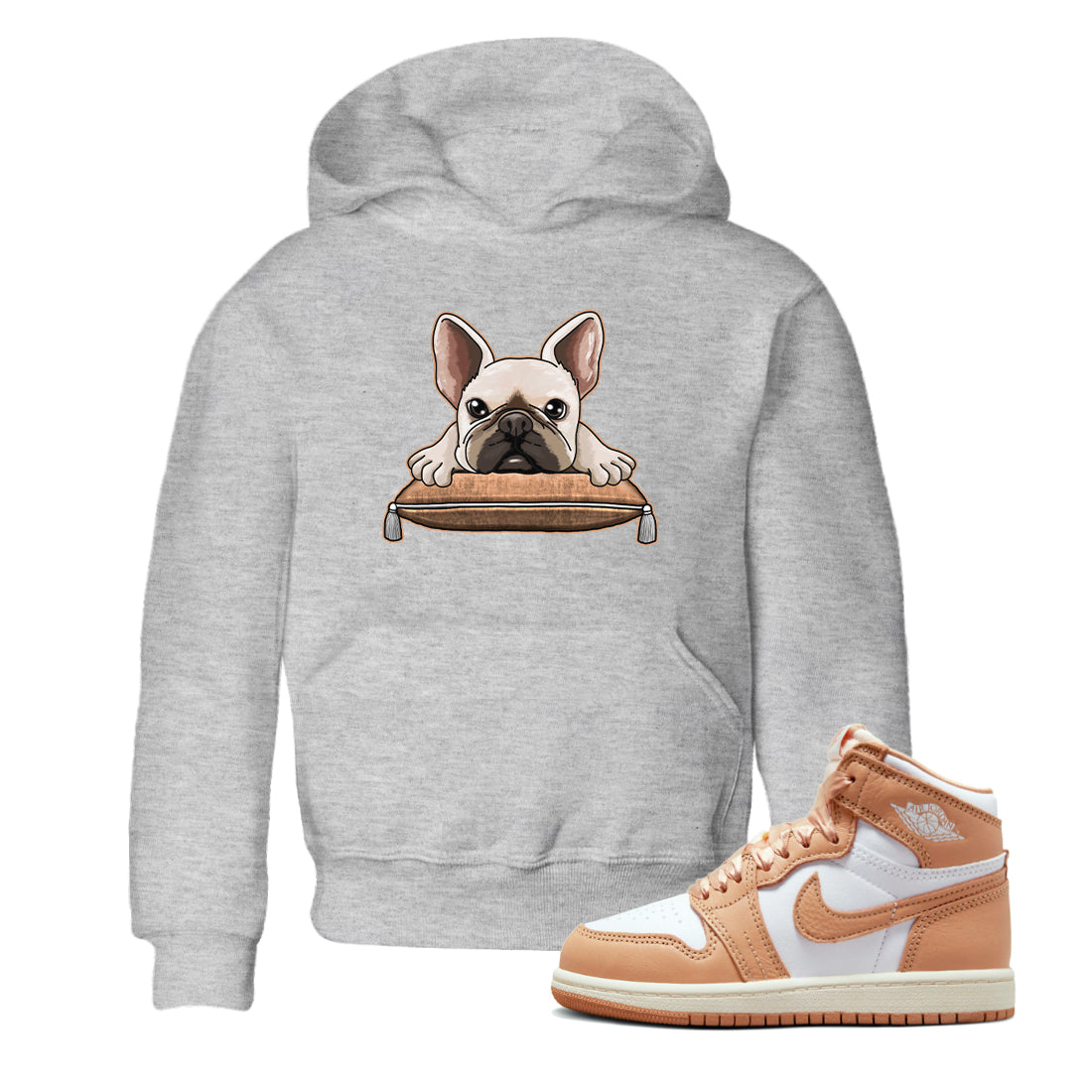French Bulldog snkmatch Tee Kids - Air Jordan 1 Praline