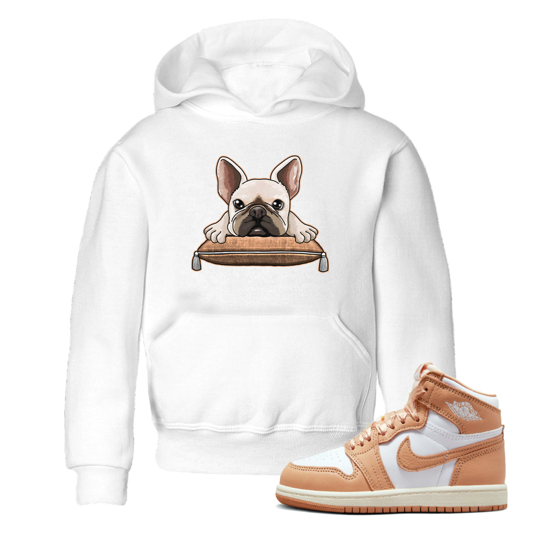 French Bulldog snkmatch Tee Kids - Air Jordan 1 Praline