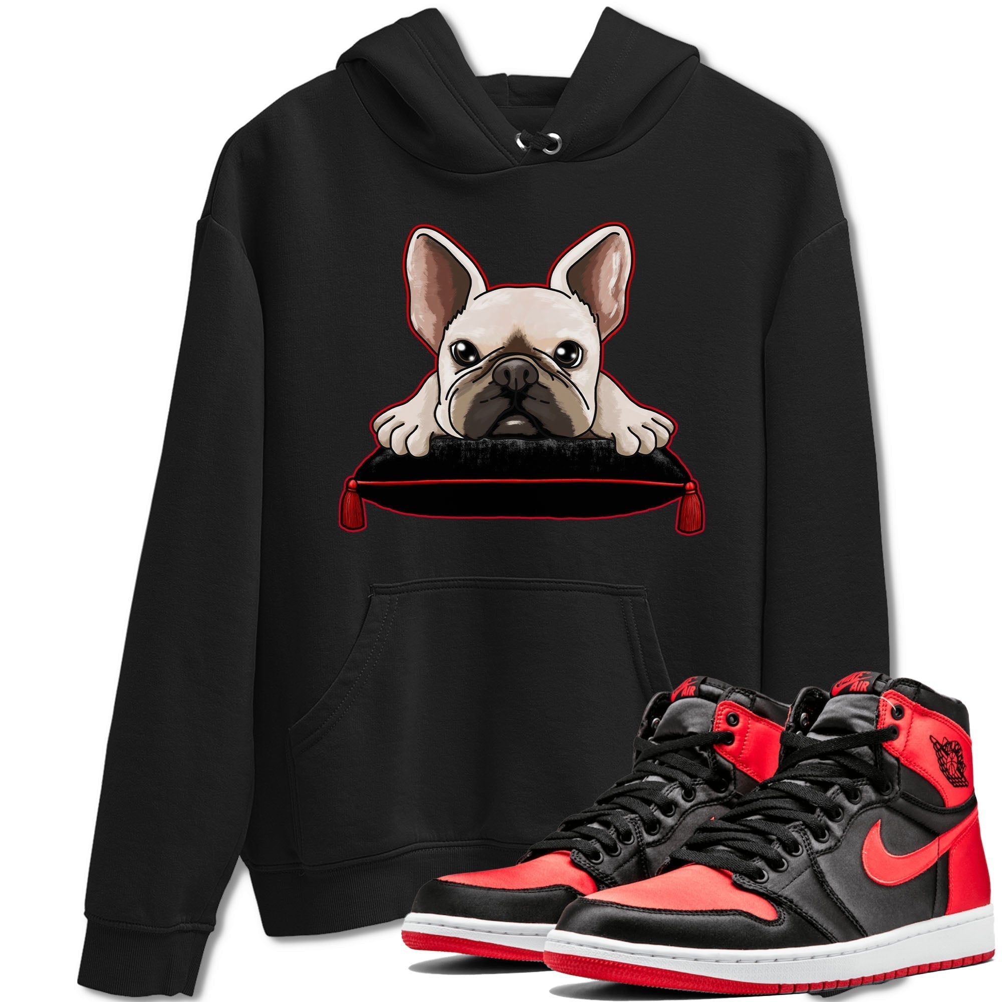 French Bulldog snkmatch Tee - Air Jordan 1 Satin Bred