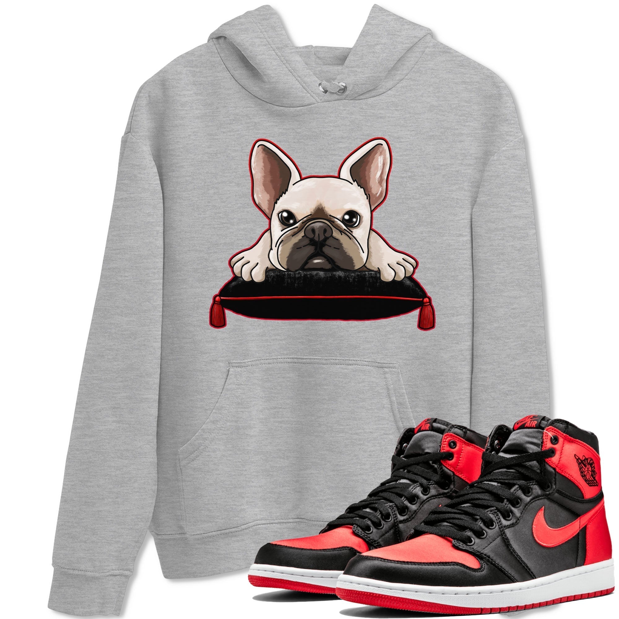 French Bulldog snkmatch Tee - Air Jordan 1 Satin Bred