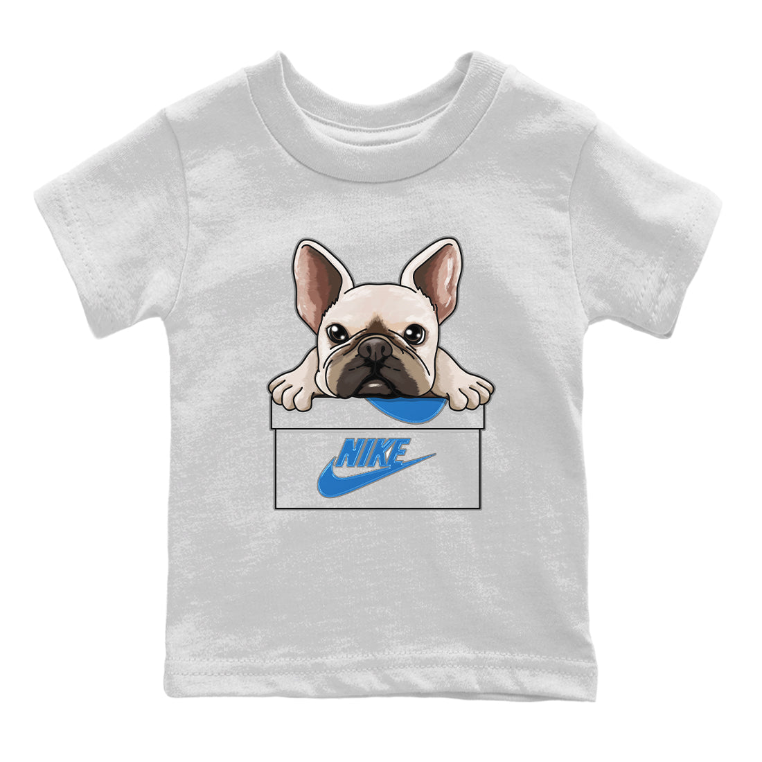 French Bulldog Kids Tops - Air Jordan 1 True Blue