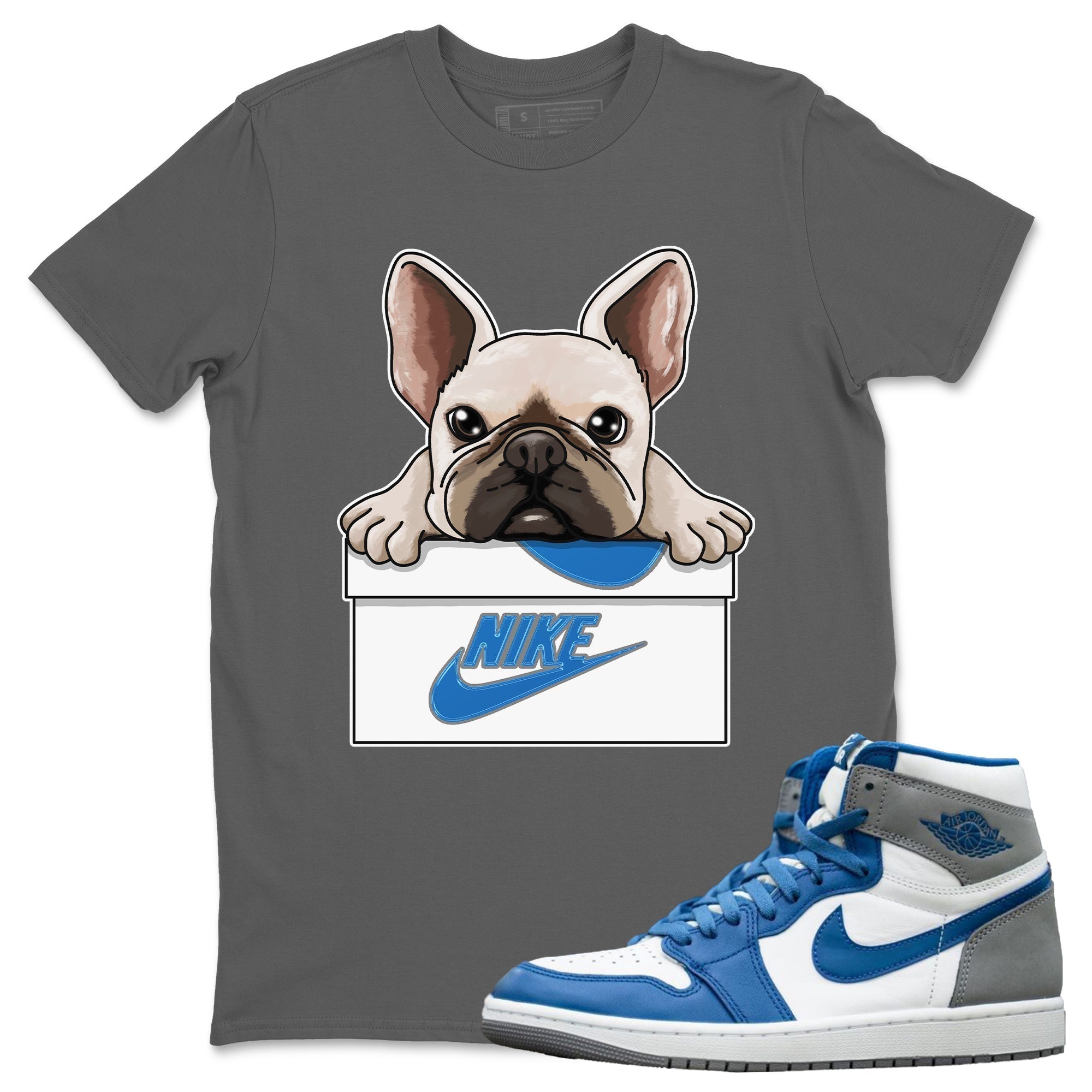French Bulldog Unisex Tops - Air Jordan 1 True Blue