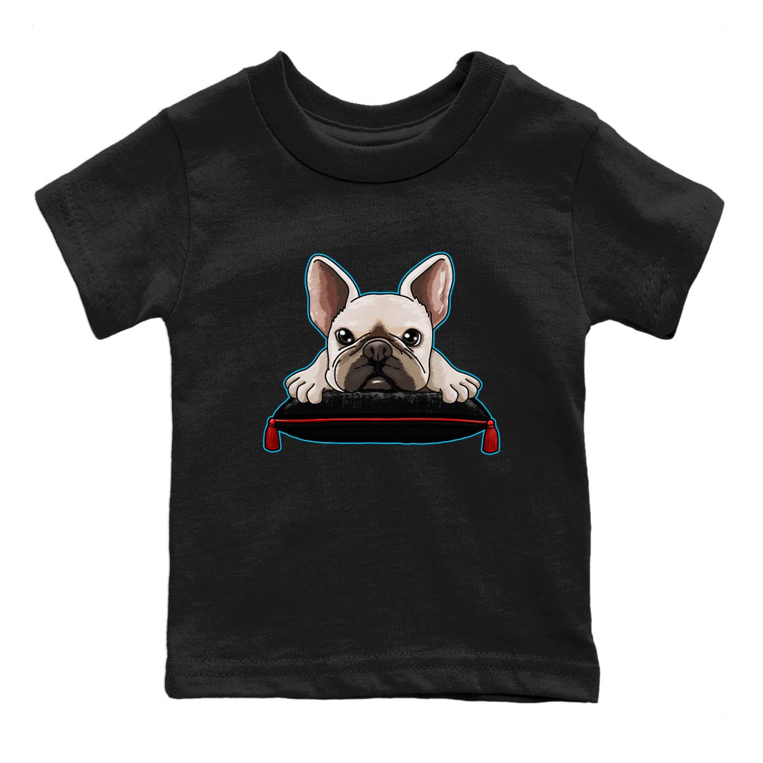 French Bulldog snkmatch Tee Kids - Air Jordan 1 UNC to Chicago