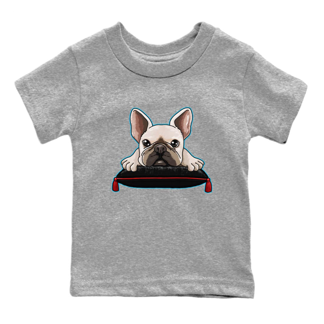 French Bulldog snkmatch Tee Kids - Air Jordan 1 UNC to Chicago