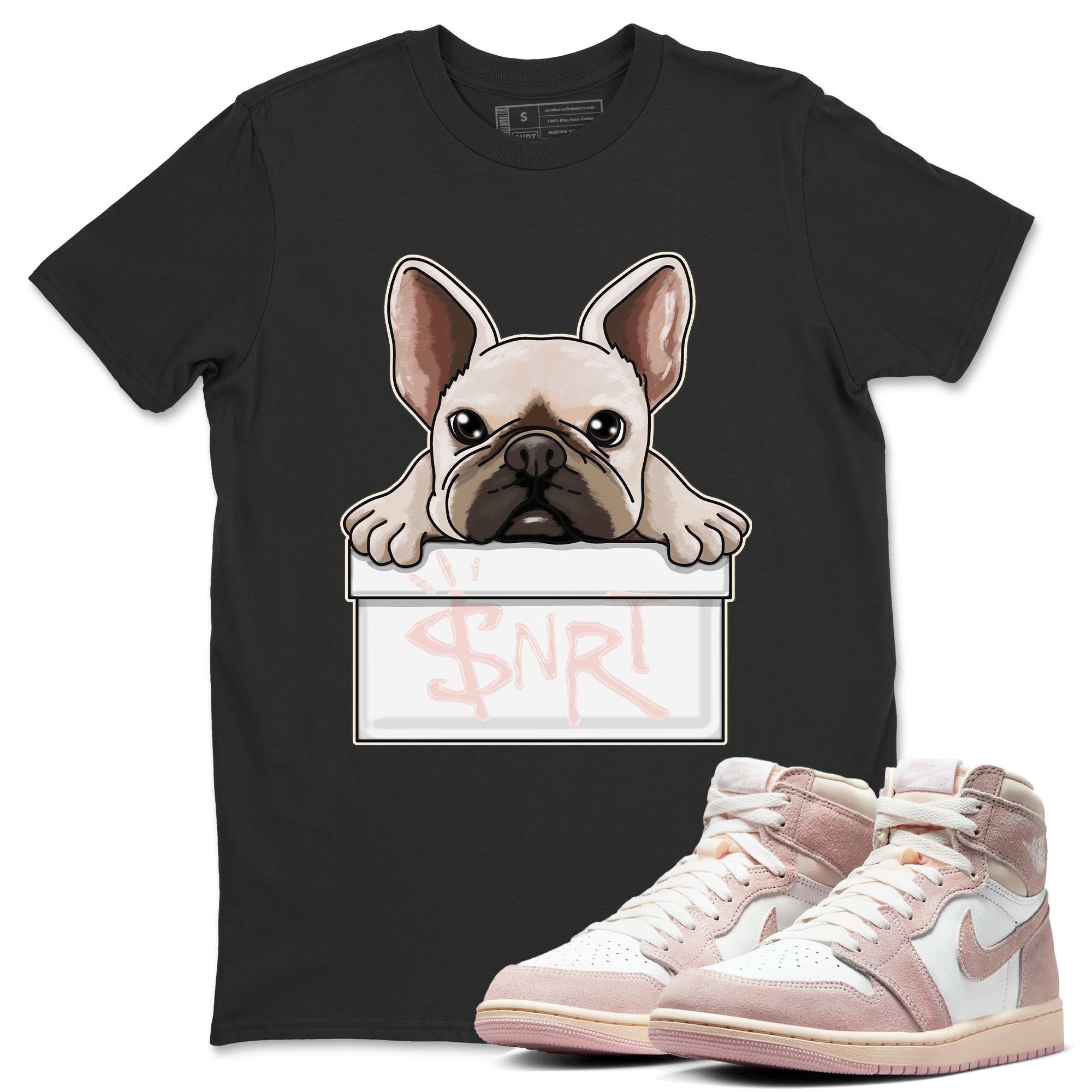 French Bulldog Unisex Tops - Air Jordan 1 Washed Pink