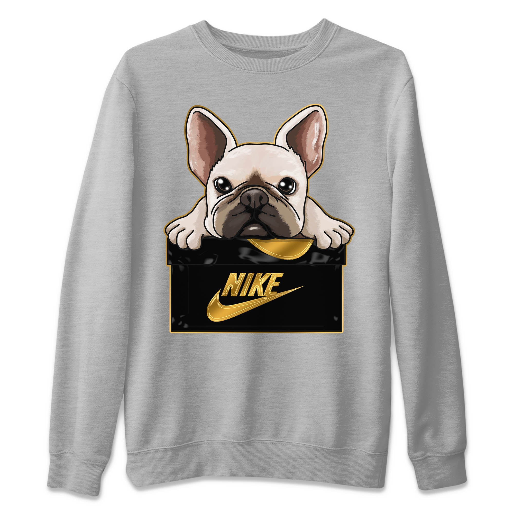 French Bulldog Unisex Tops - Air Jordan 12 Black Taxi