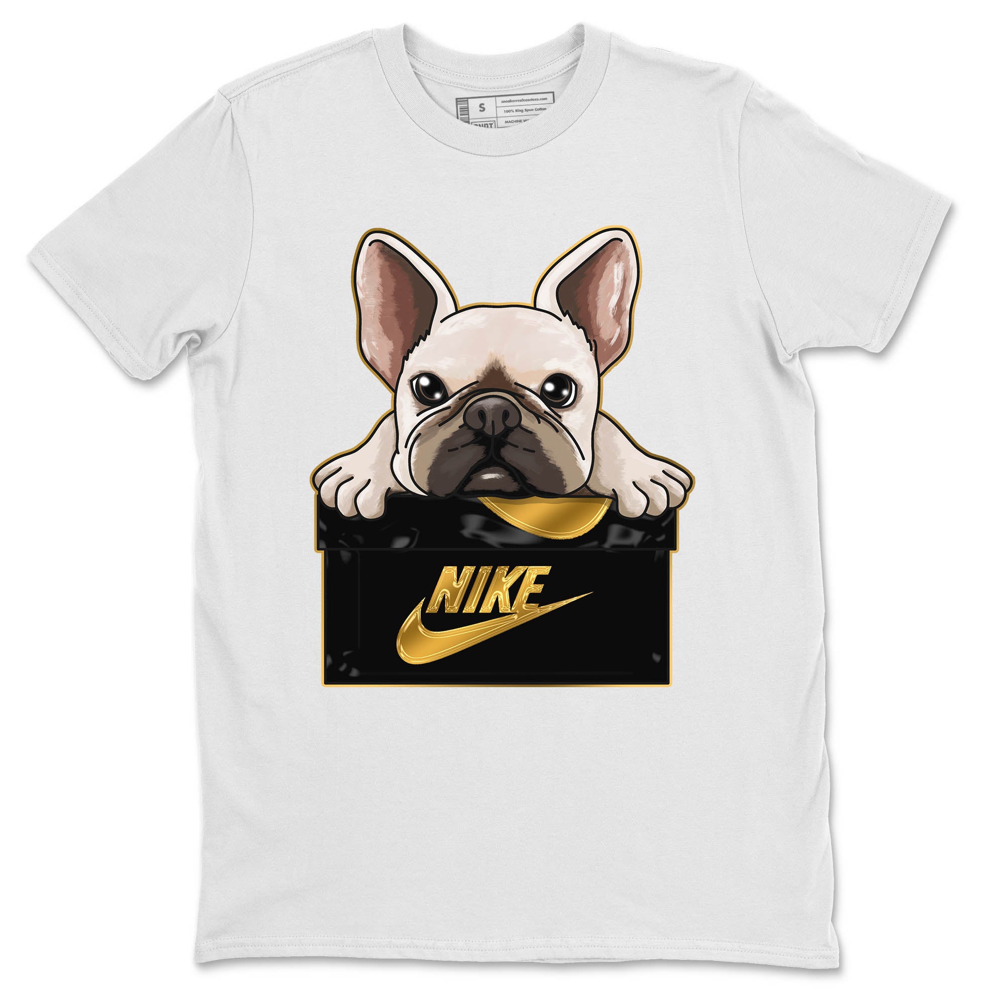 French Bulldog Unisex Tops - Air Jordan 12 Black Taxi