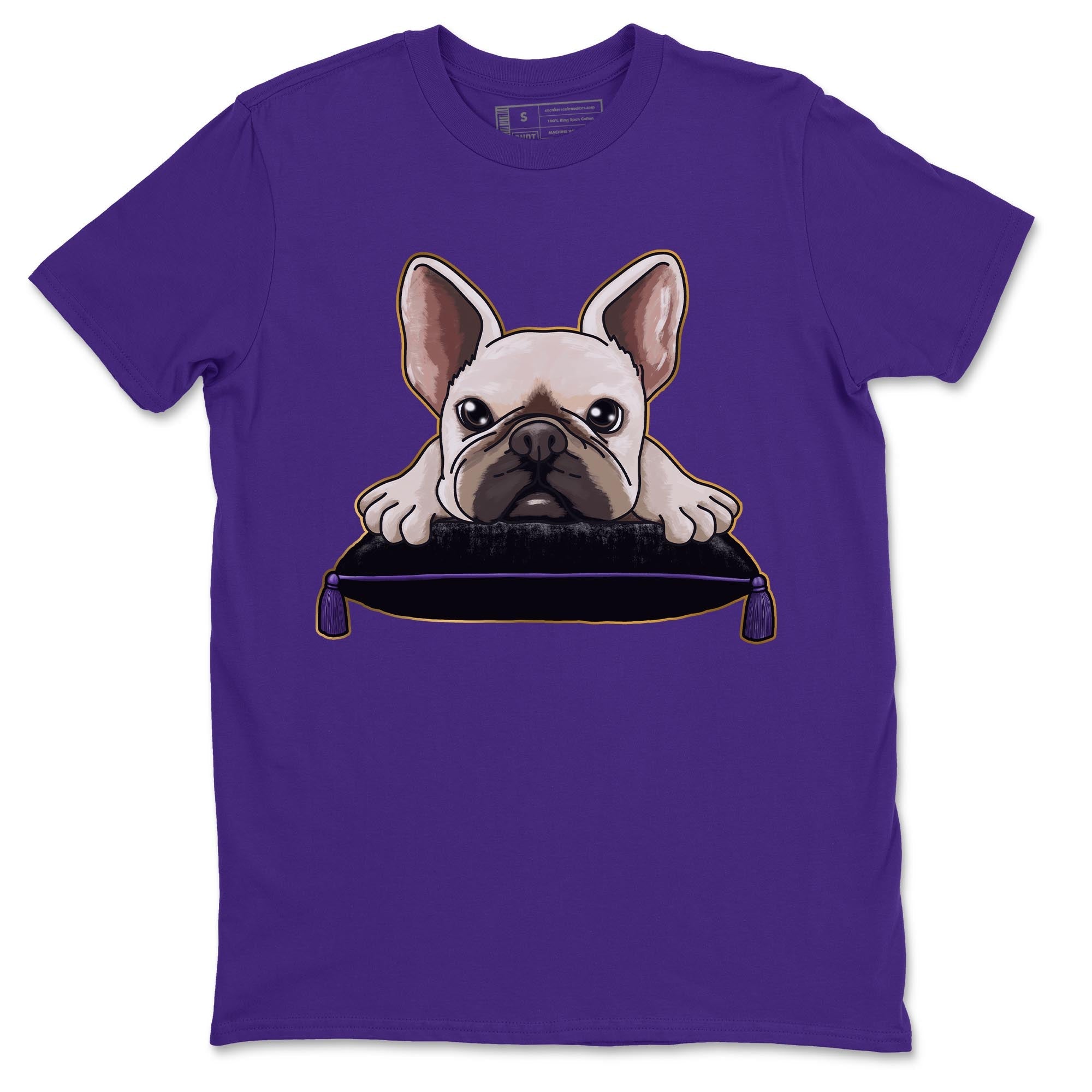 French bulldog snkmatch Tee - Air Jordan 12 Field Purple