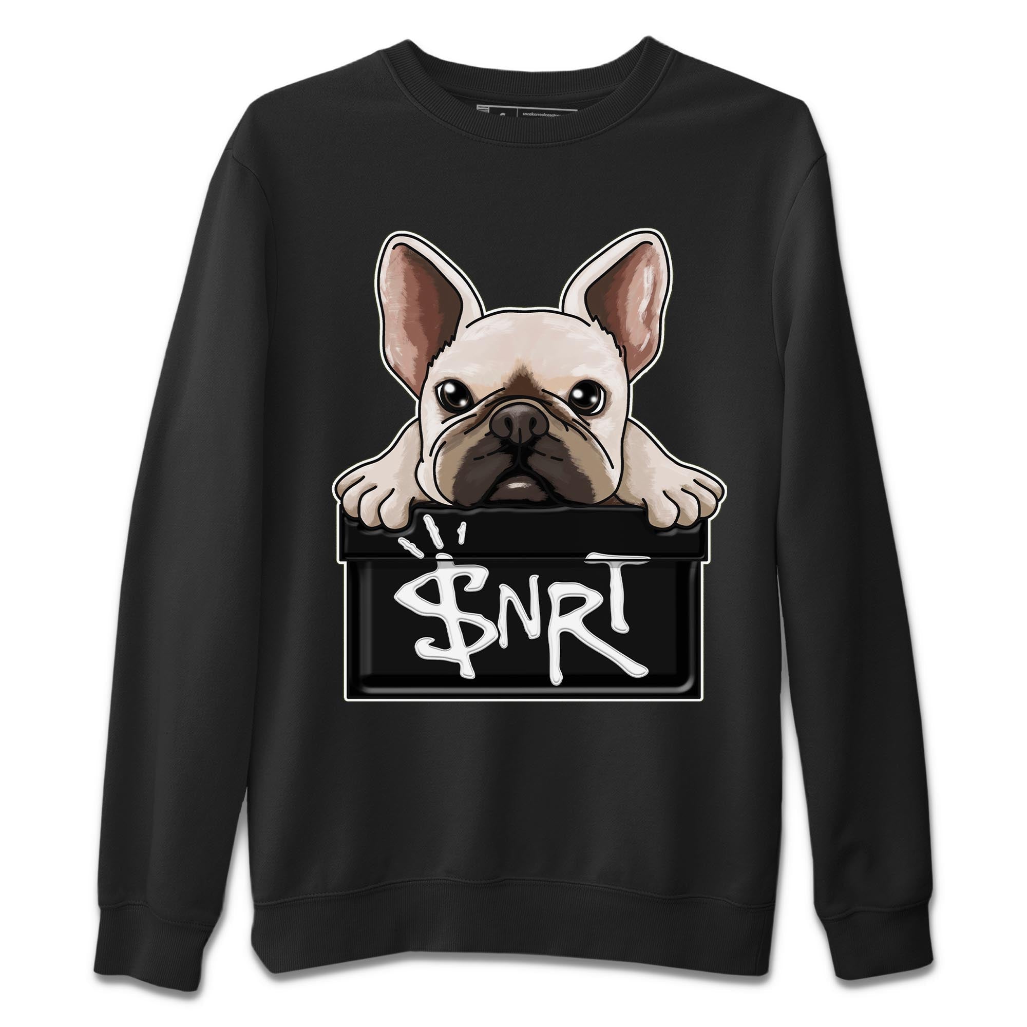 French Bulldog Unisex Tops - Air Jordan 13 Black Flint