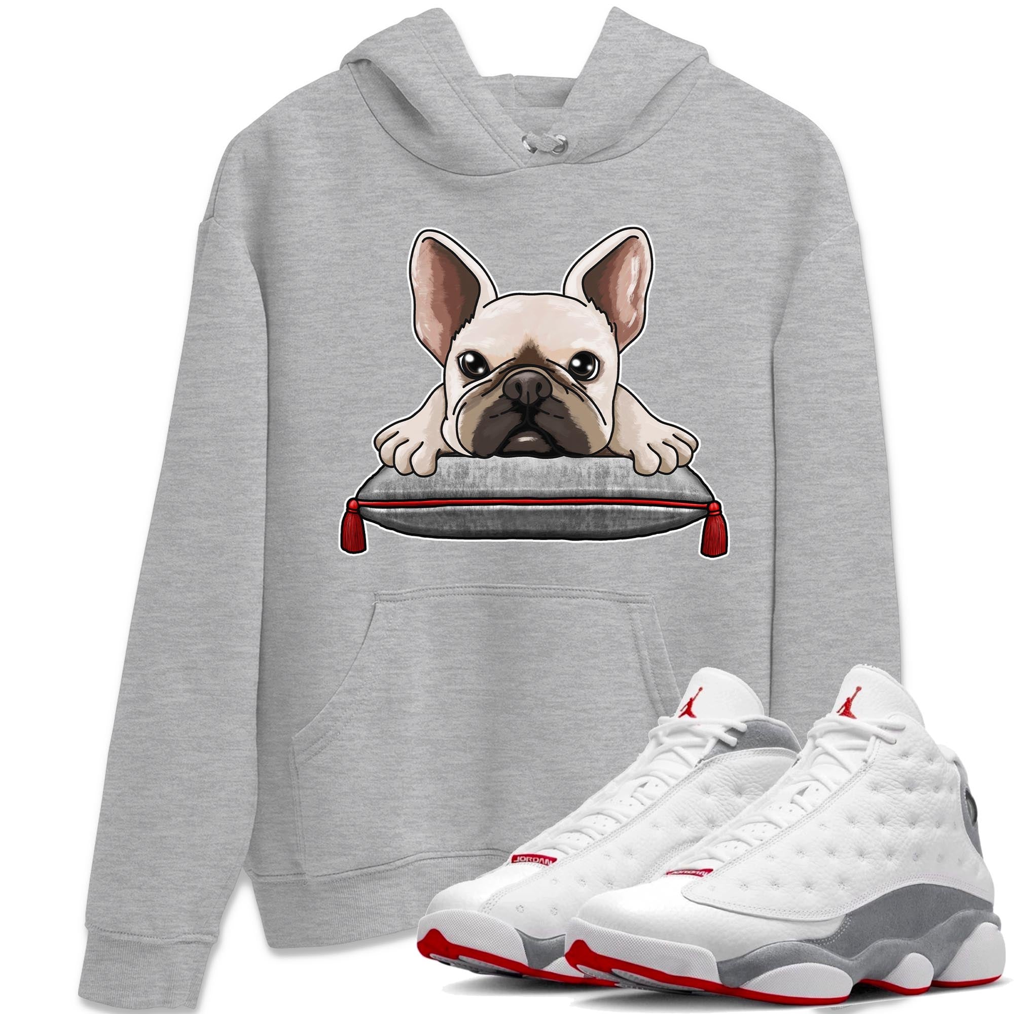 French Bulldog Unisex Tops - Air Jordan 13 Wolf Grey