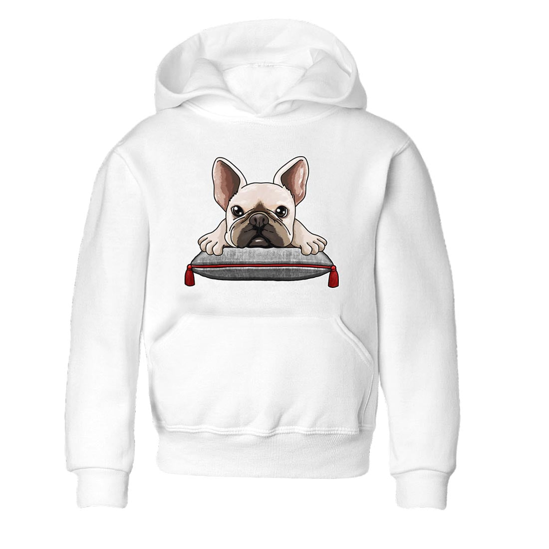 French Bulldog Kids Tops - Air Jordan 13 Wolf Grey