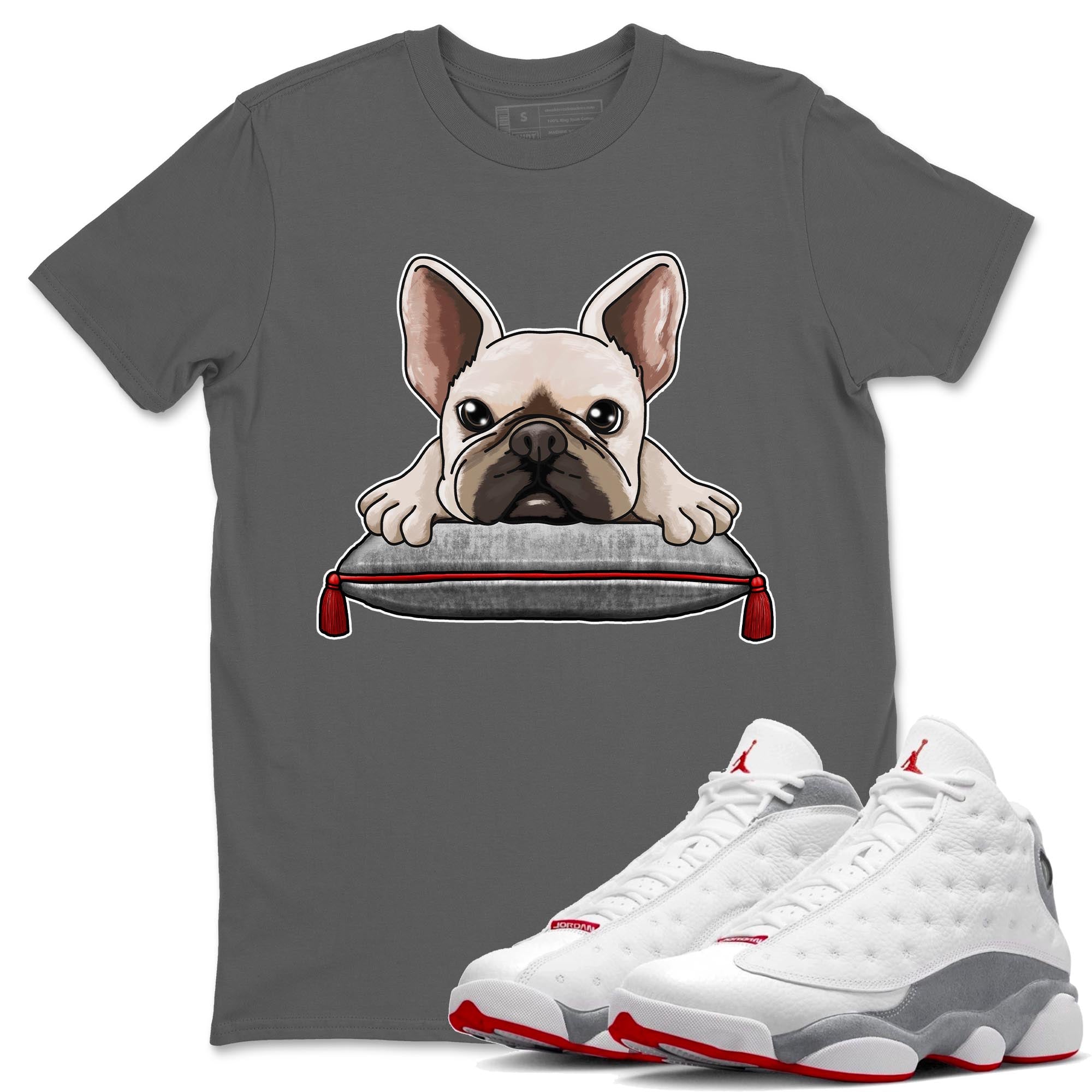French Bulldog Unisex Tops - Air Jordan 13 Wolf Grey