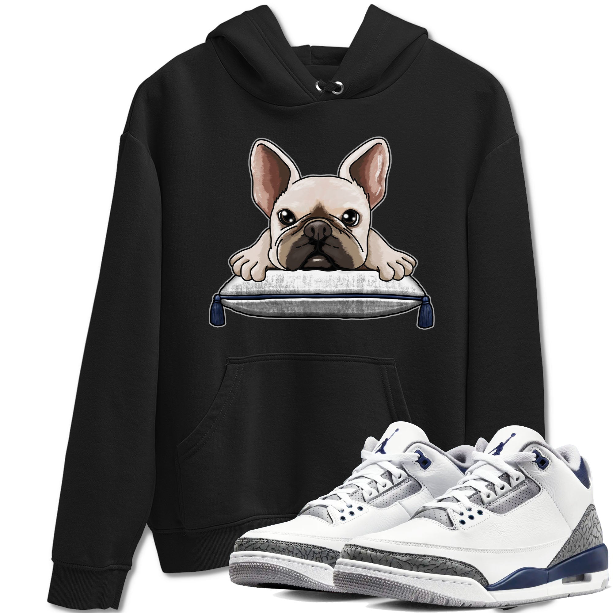 French Bulldog snkmatch Tees - Air Jordan 3 Midnight Navy 2023