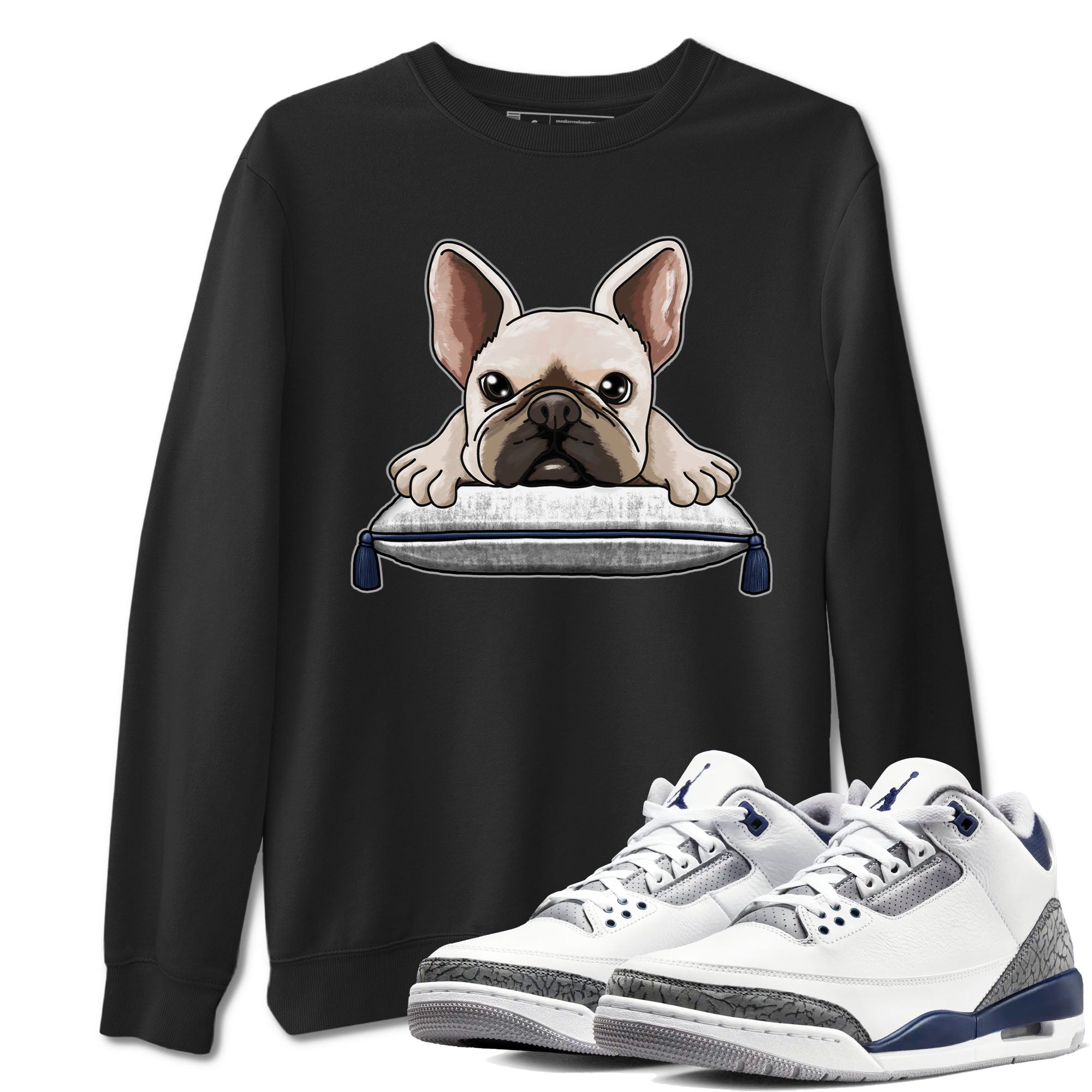 French Bulldog snkmatch Tees - Air Jordan 3 Midnight Navy 2023