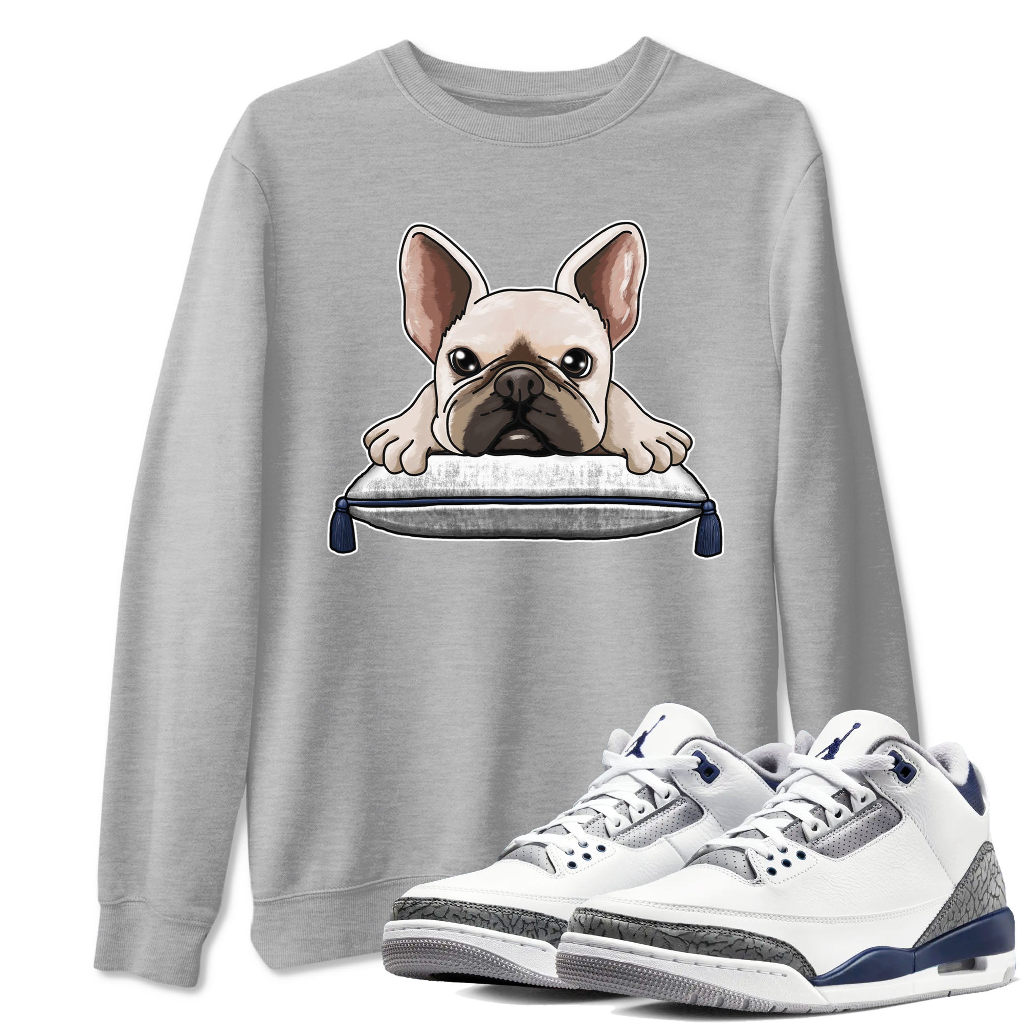 French Bulldog snkmatch Tees - Air Jordan 3 Midnight Navy 2023