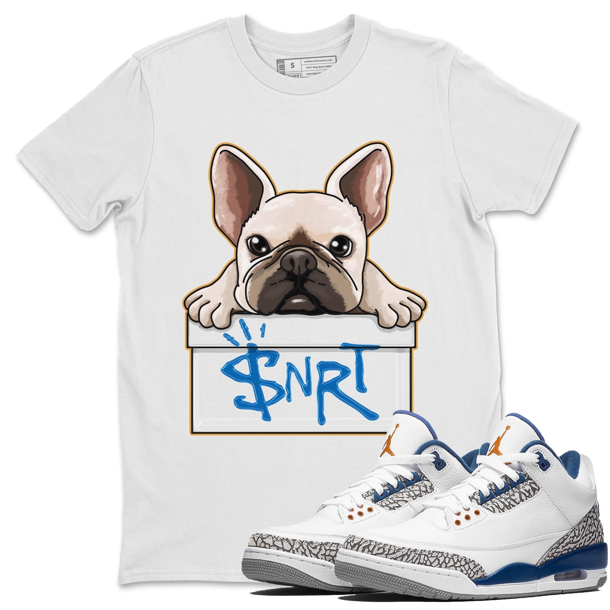 French Bulldog Unisex Tops - Air Jordan 3 Wizards