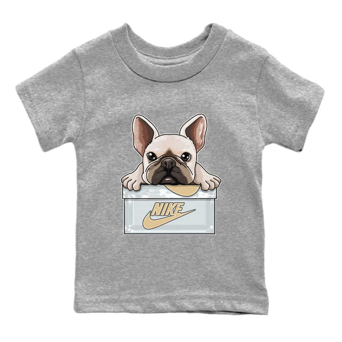French Bulldog Kids Tops - Air Jordan 4 Craft