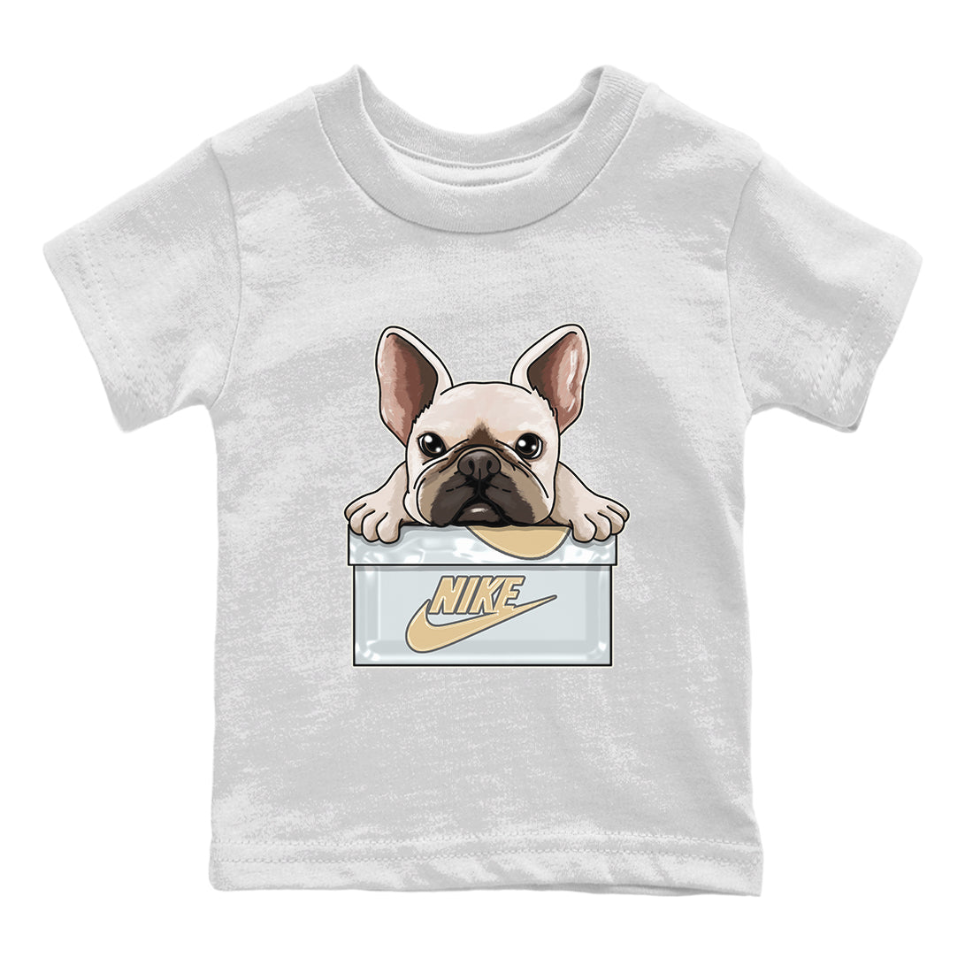French Bulldog Kids Tops - Air Jordan 4 Craft