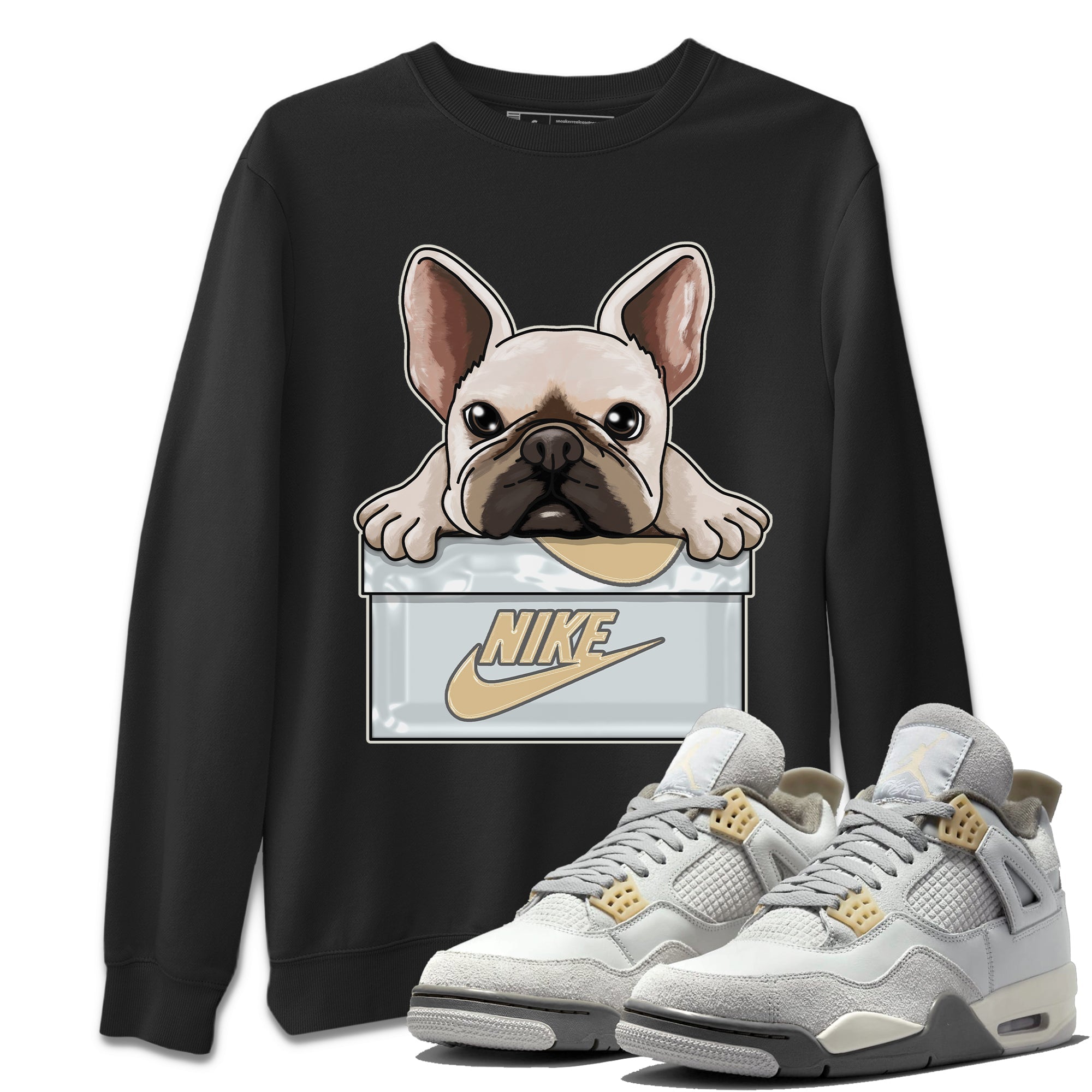 French Bulldog Unisex Tops - Air Jordan 4 Craft