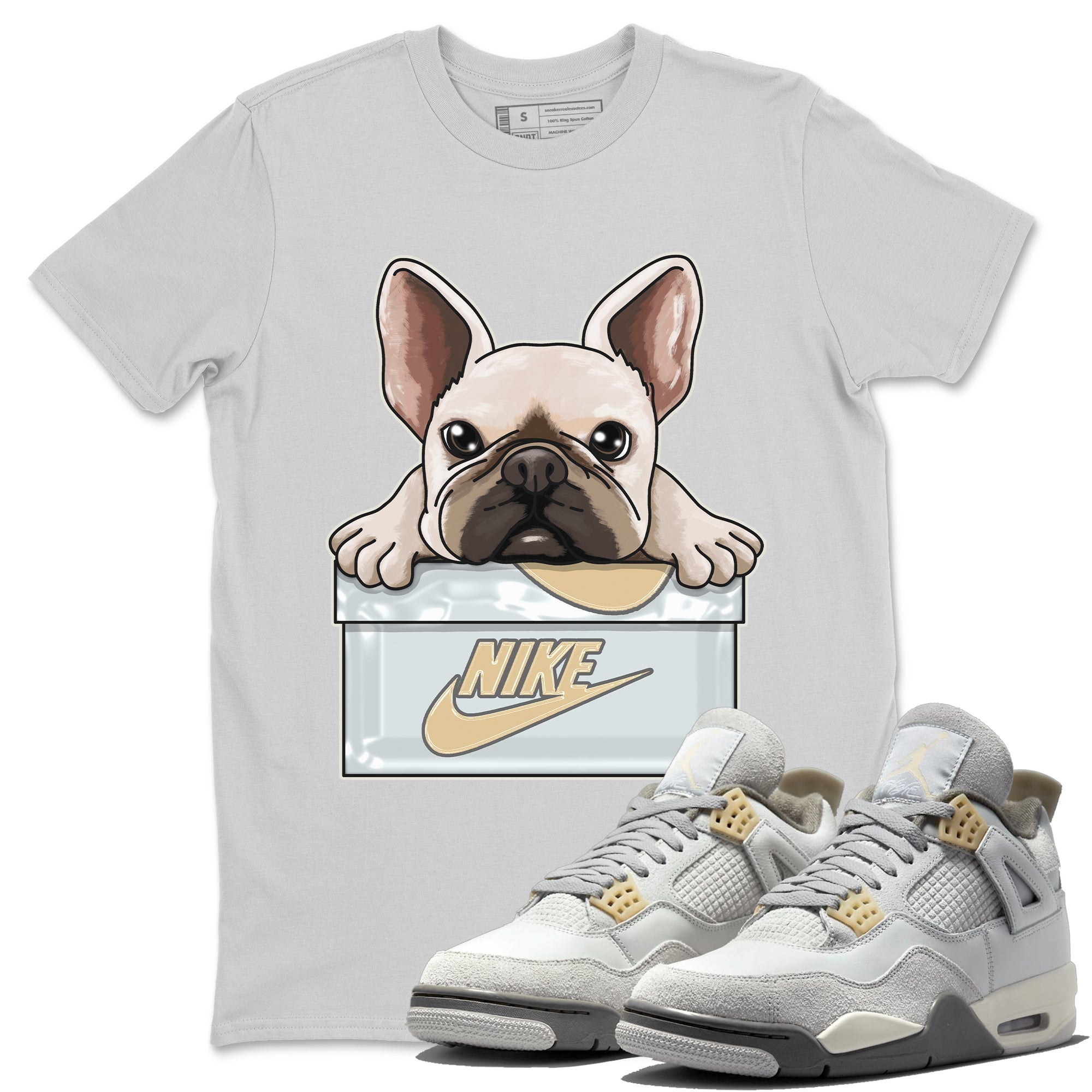 French Bulldog Unisex Tops - Air Jordan 4 Craft