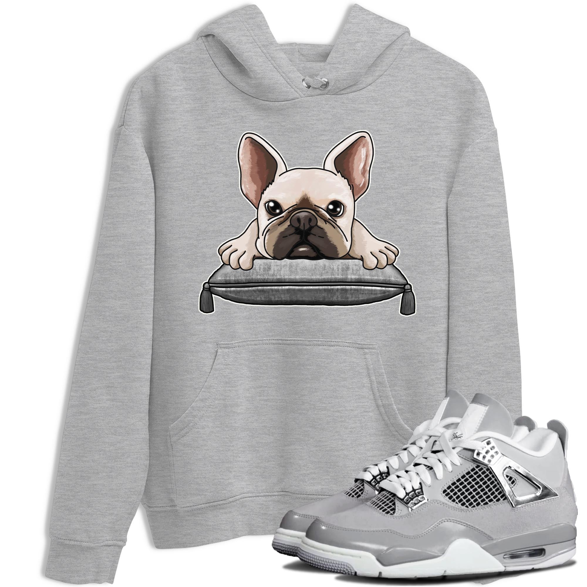 French Bulldog snkmatch Tee - Air Jordan 4 Frozen Moments