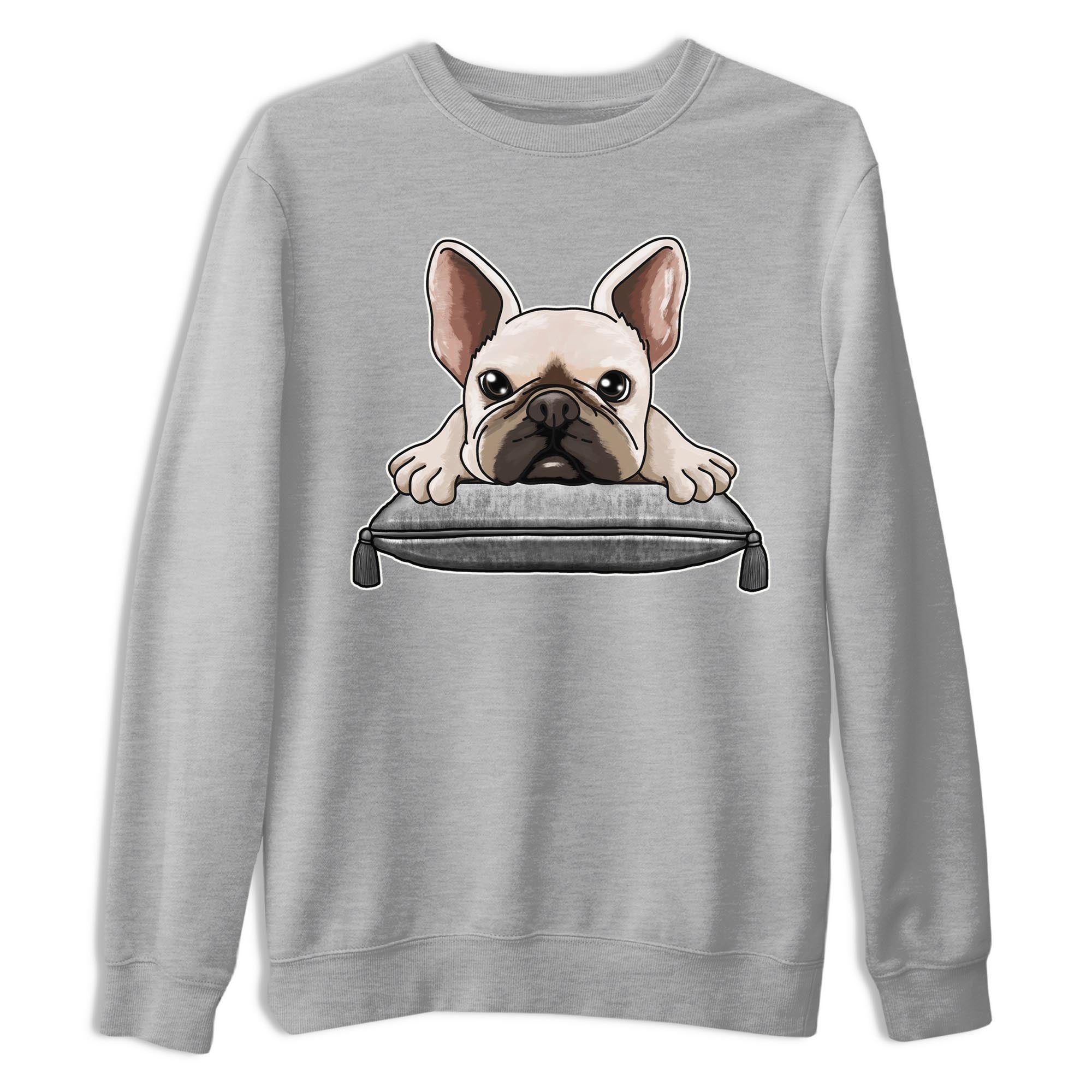 French Bulldog snkmatch Tee - Air Jordan 4 Frozen Moments